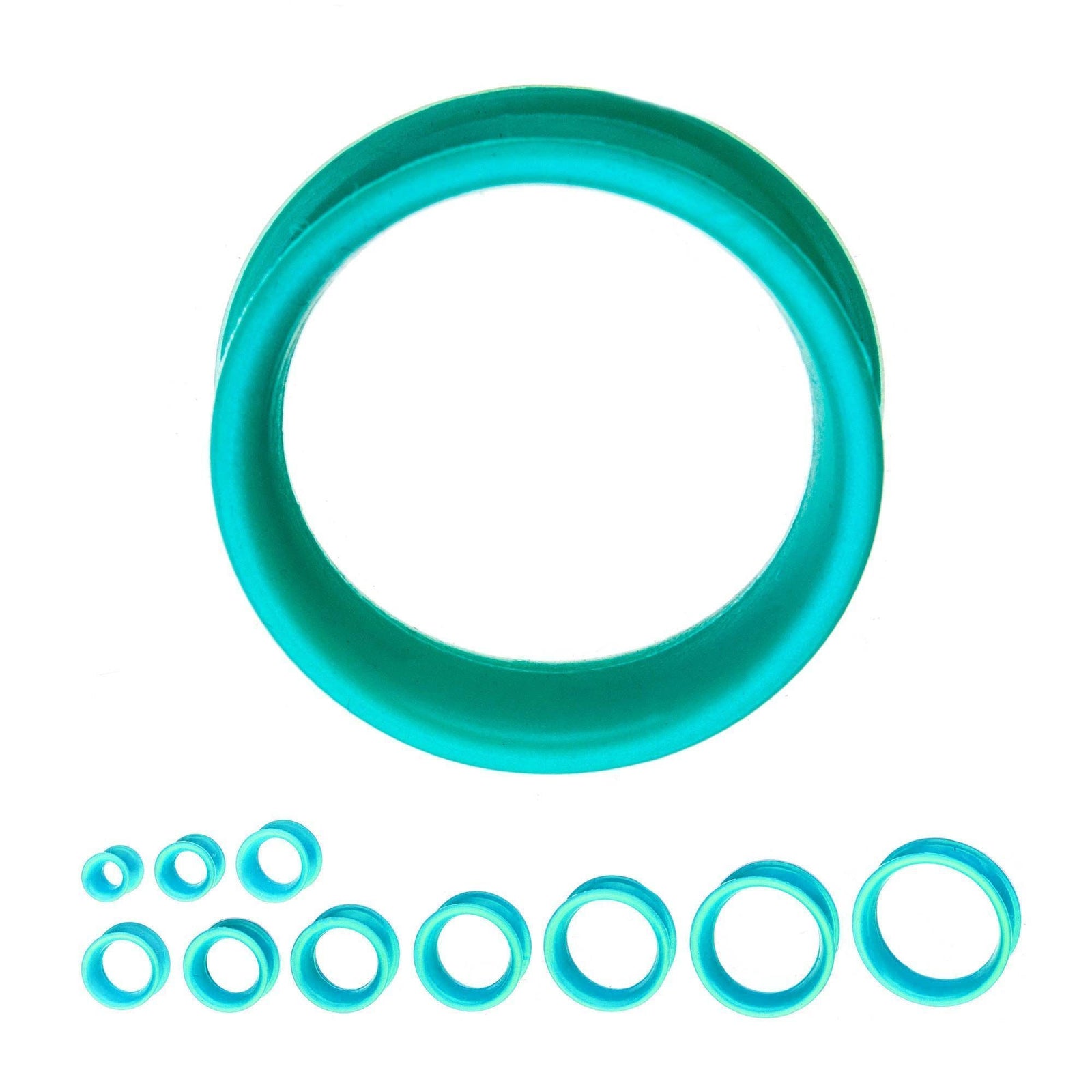 Tunnels - Double Flare Silicone Tunnel Plug V3 With Thicker Inner Rim - 1 Pair  sbvpslhl3bl -Rebel Bod-RebelBod