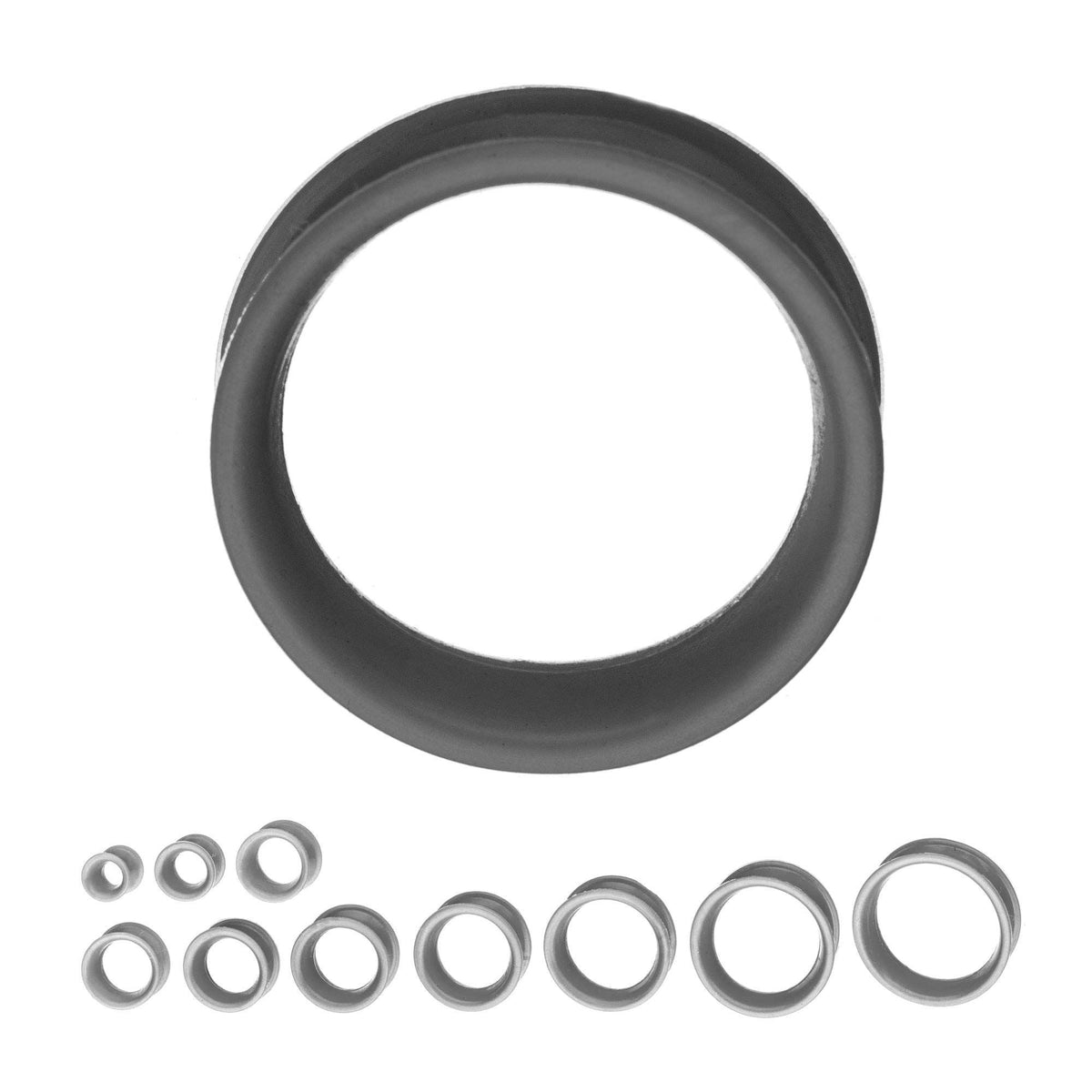 Silicone Double Flared Ear Gauge Tunnel Plugs V3 Thicker Inner Rim - 1 Pair