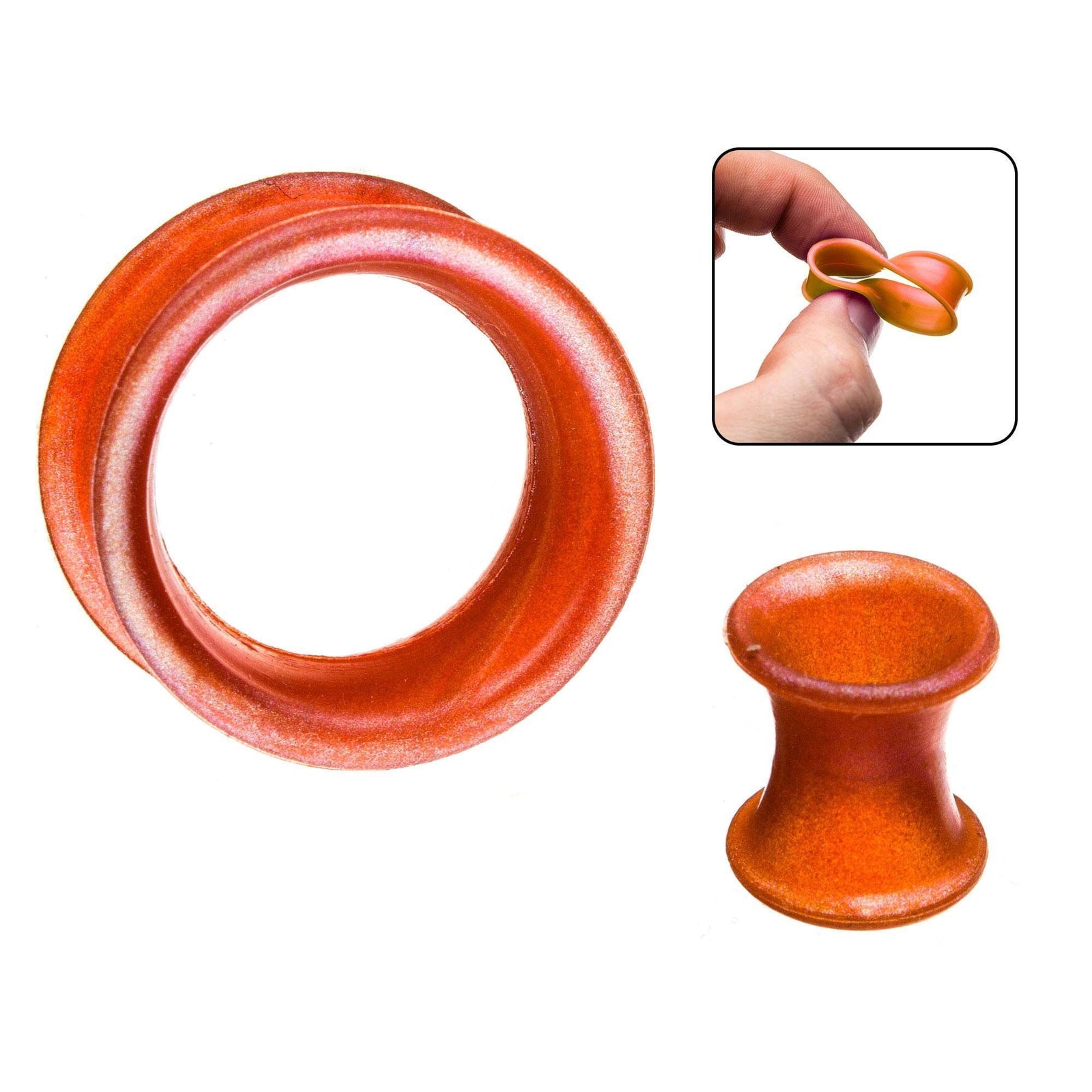 Tunnels - Double Flare Silicone Tunnel Plug V3 With Thicker Inner Rim - 1 Pair  sbvpslhl3og -Rebel Bod-RebelBod