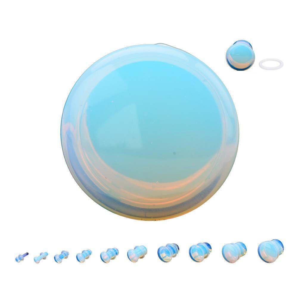 Single Flare Opalite Plugs - 1 Pair