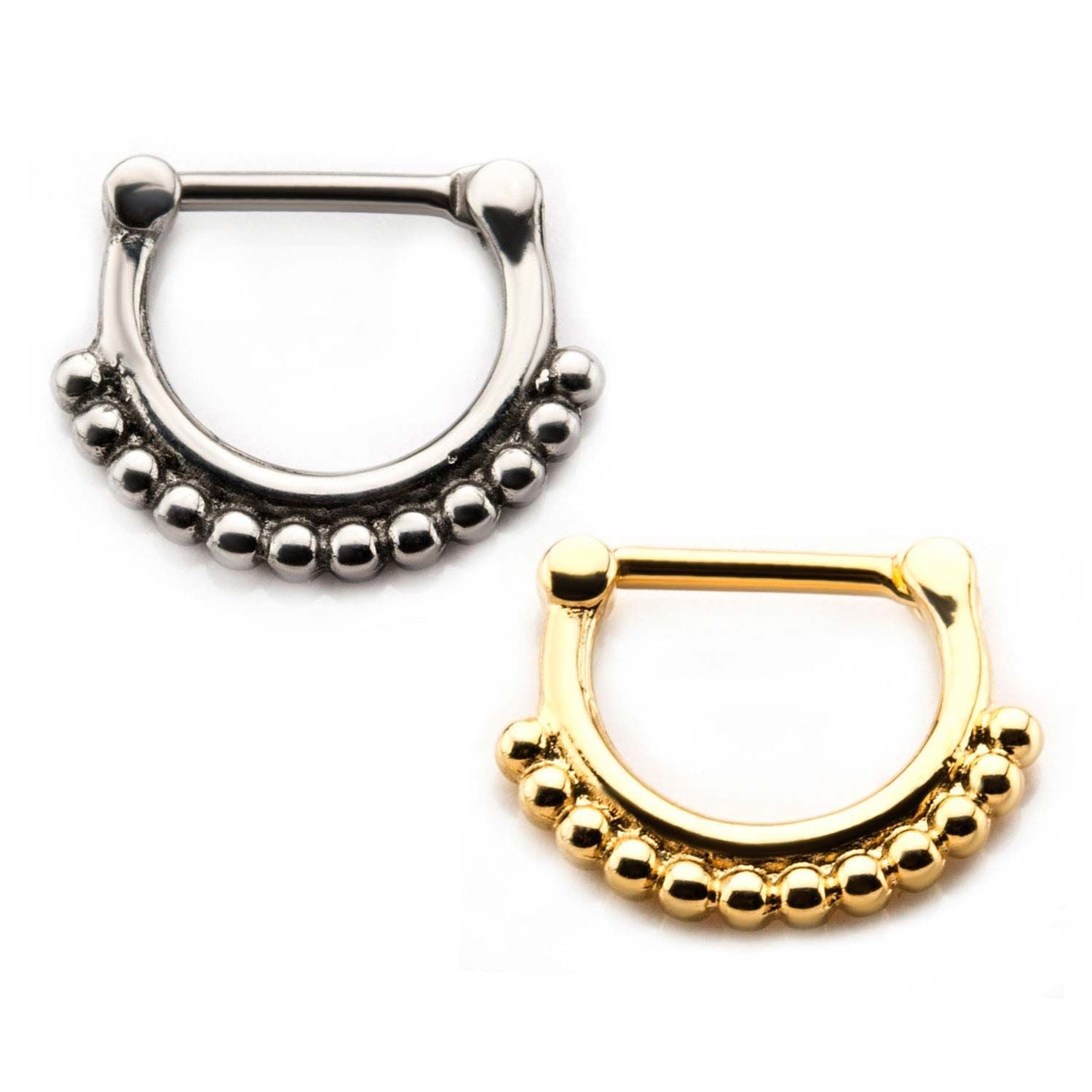 Single Row Beads Septum Clicker / Daith Clicker - 1 Piece