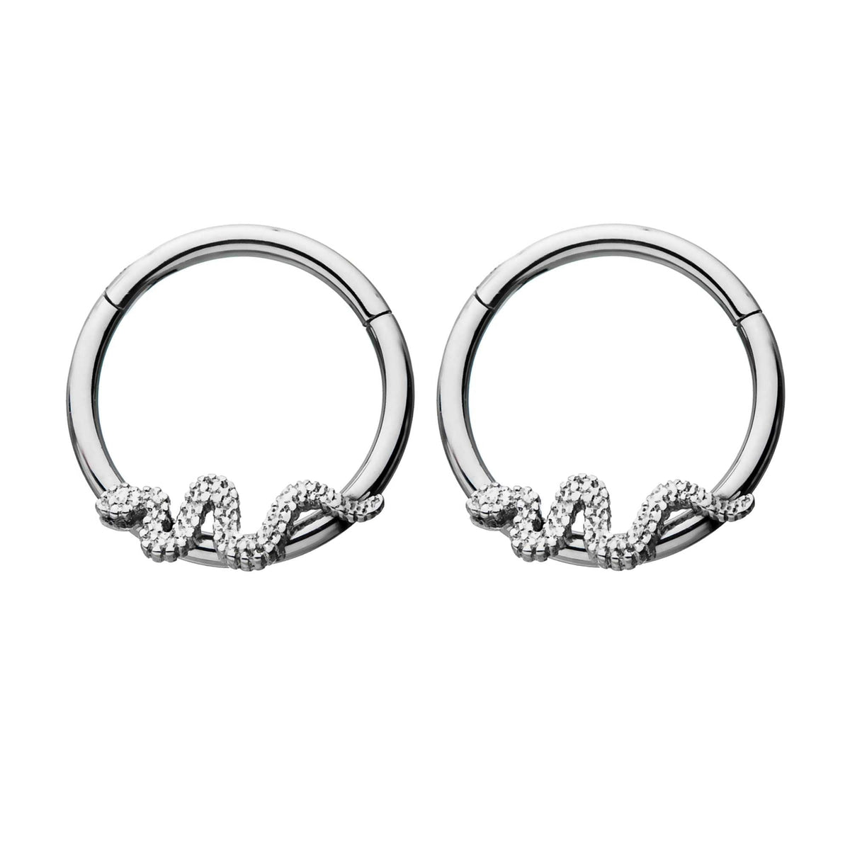 Clicker - Cartilage | Septum Slithering Snake Hinged Segment rings - 1 Piece -Rebel Bod-RebelBod