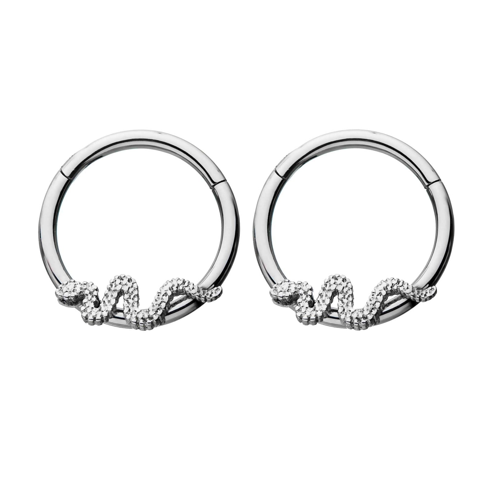 Clicker - Cartilage | Septum Slithering Snake Hinged Segment rings - 1 Piece -Rebel Bod-RebelBod