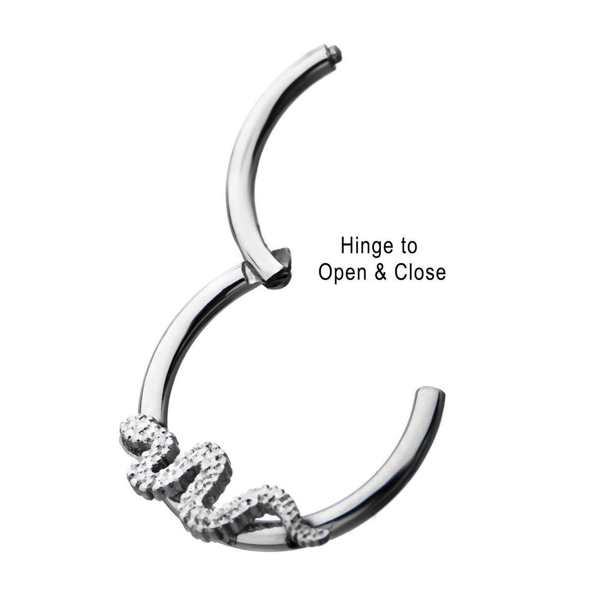 Clicker - Cartilage | Septum Slithering Snake Hinged Segment rings - 1 Piece -Rebel Bod-RebelBod