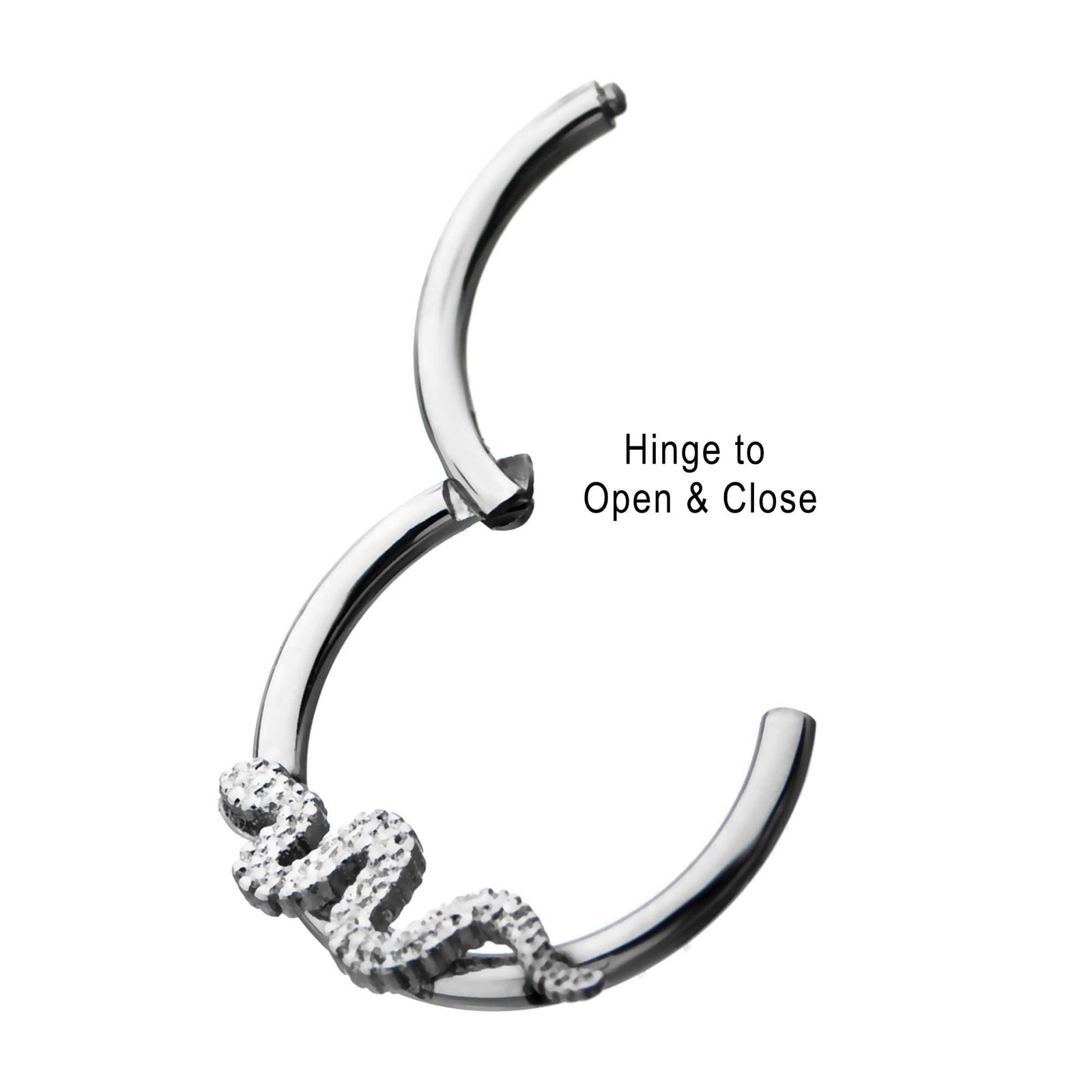 Clicker - Cartilage | Septum Slithering Snake Hinged Segment rings - 1 Piece -Rebel Bod-RebelBod