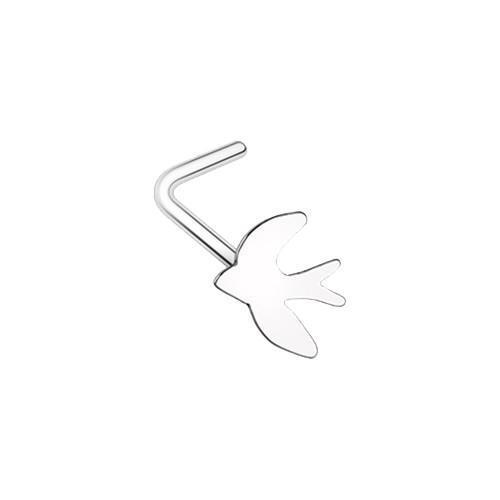 Soaring Swallow L-Shape Nose Ring