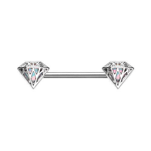 Sparkling Diamond Revo Inlay Nipple Barbell - 1 Piece