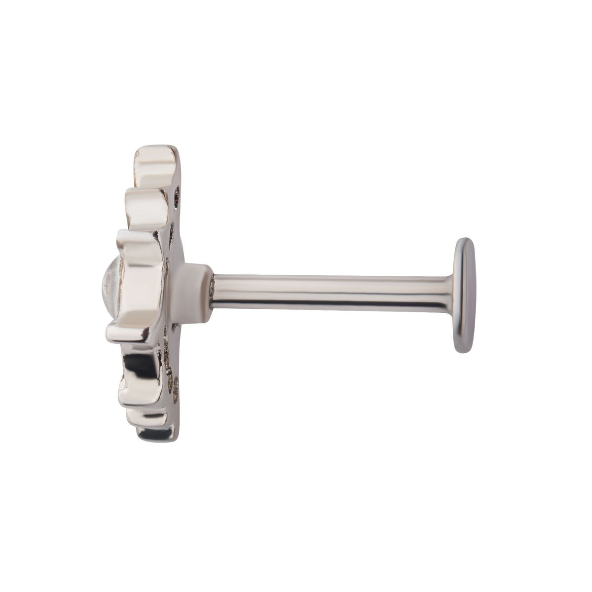 Labret Studs Spider Web Glitter Faux White Opal Labret -Rebel Bod-RebelBod