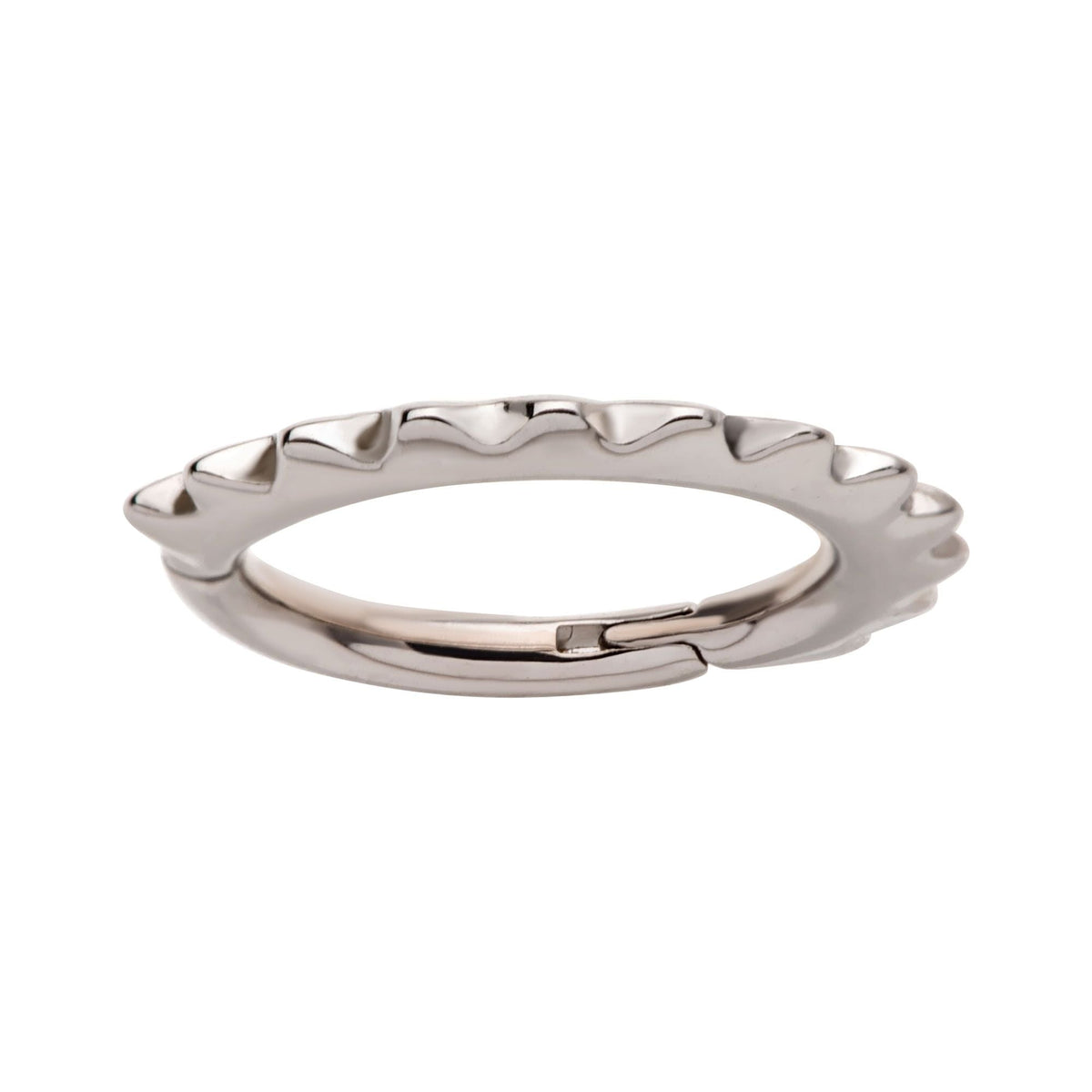 Clicker - Cartilage | Septum Spike Edge Front Facing Hinged Segment Clicker Short - 1 Piece -Rebel Bod-RebelBod
