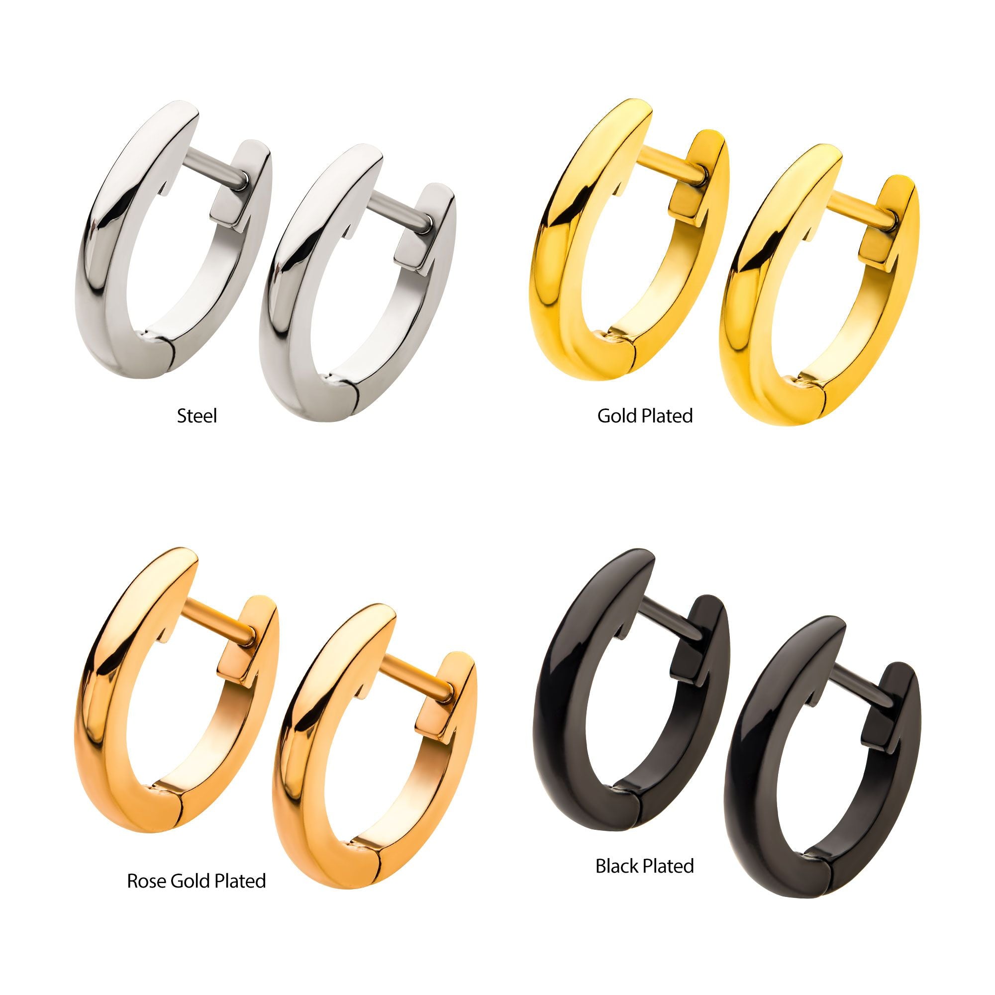 Cartilage Jewelry Stainless Steel Huggie Earrings -Rebel Bod-RebelBod