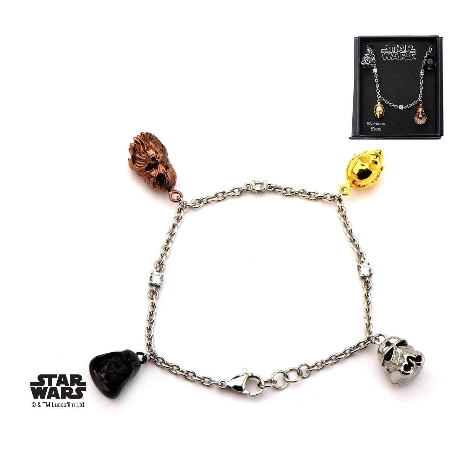 STAR WARS Star Wars 3D Characters Face Charm Tween Bracelet -Rebel Bod-RebelBod