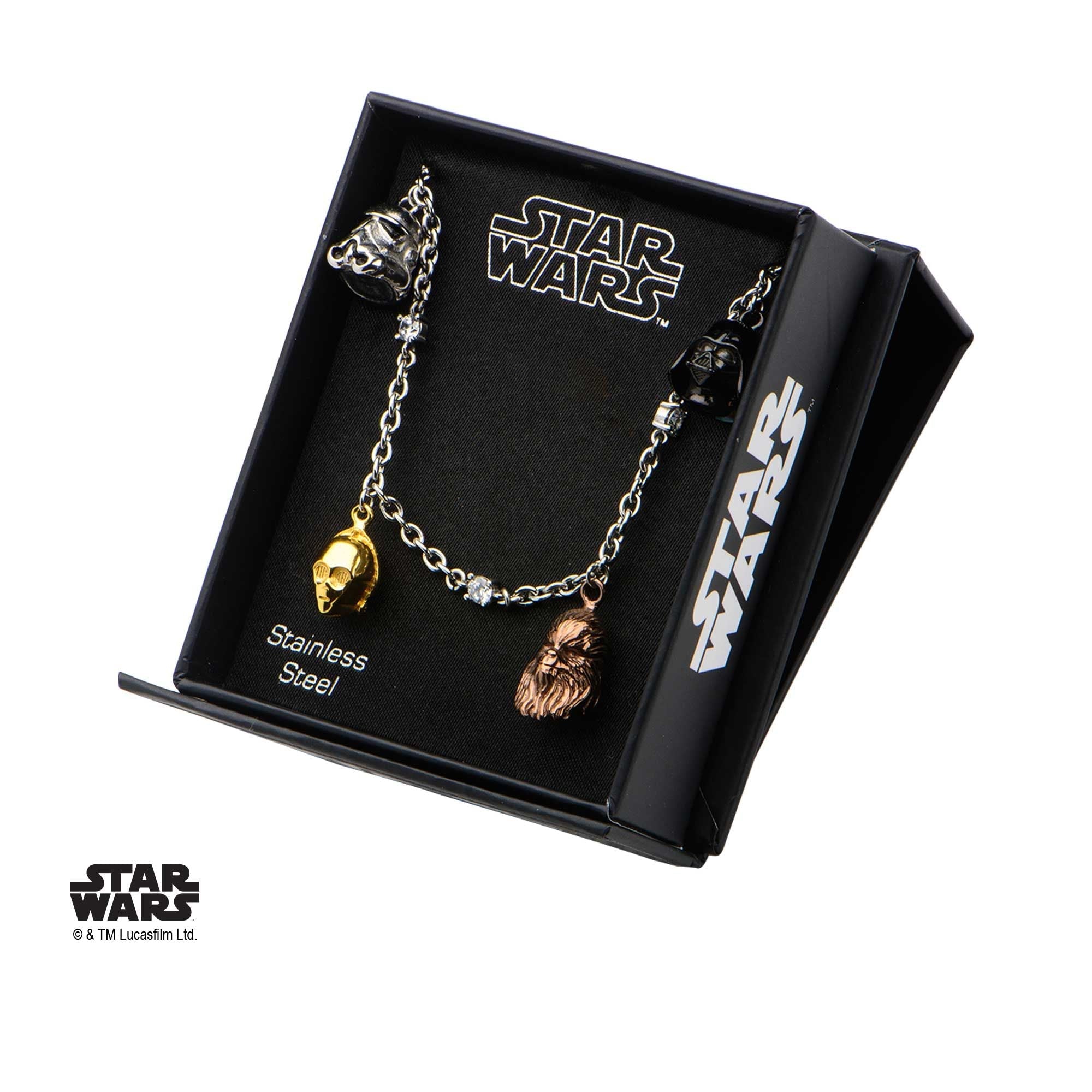 STAR WARS Star Wars 3D Characters Face Charm Tween Bracelet -Rebel Bod-RebelBod