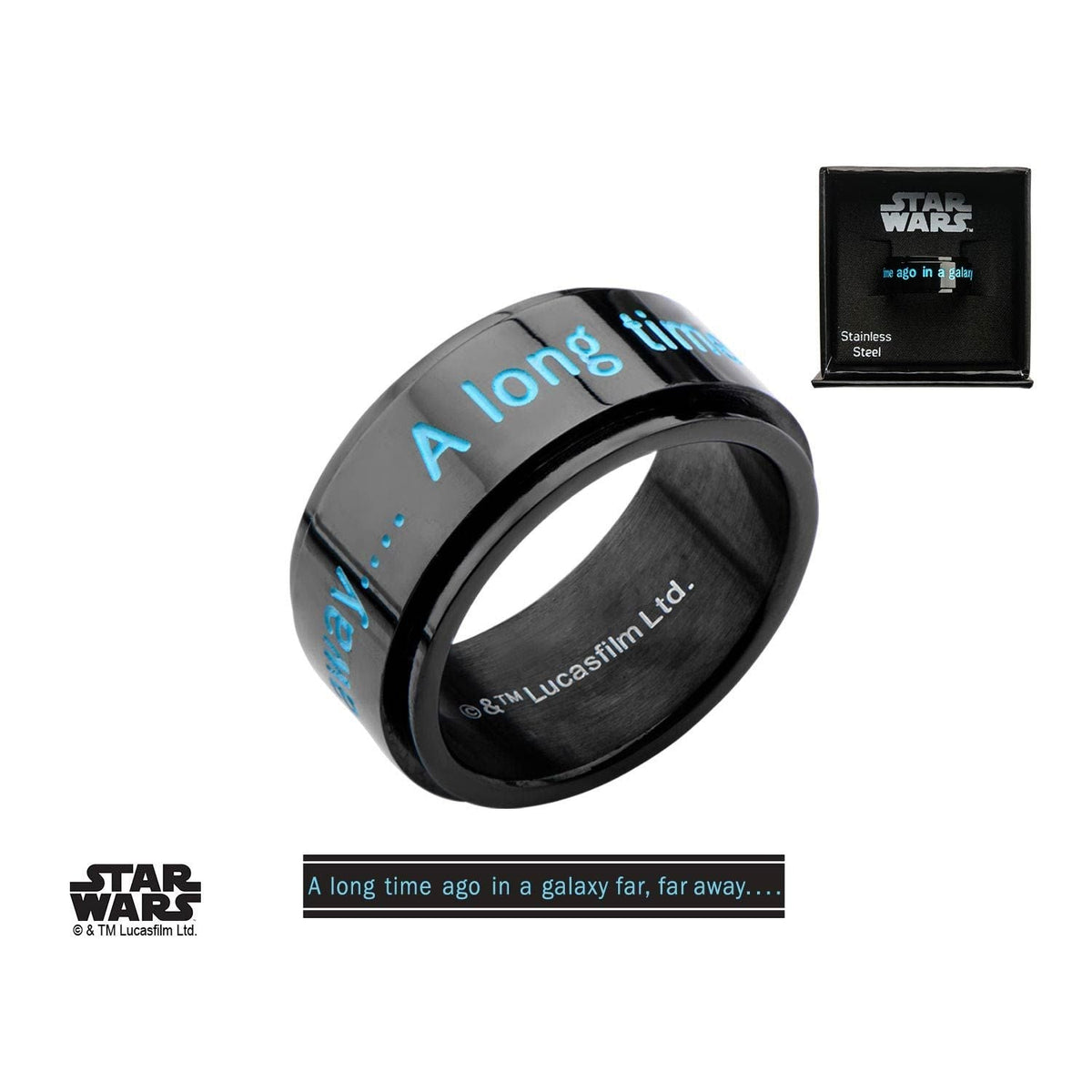 STAR WARS Star Wars &quot;A long time ago in a galaxy far away&quot; Spinner Ring -Rebel Bod-RebelBod