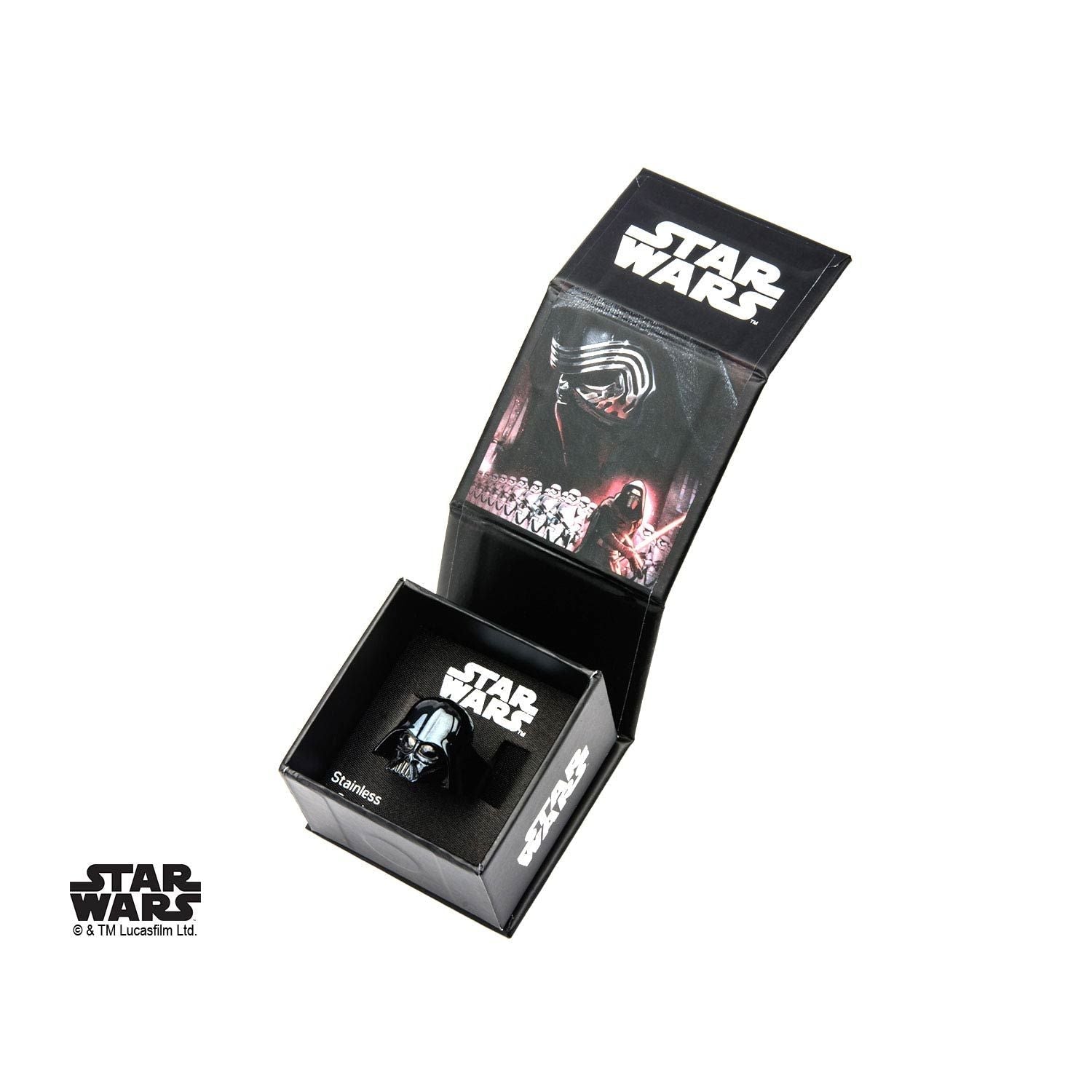 STAR WARS Star Wars Black Plated 3D Darth Vader Ring -Rebel Bod-RebelBod