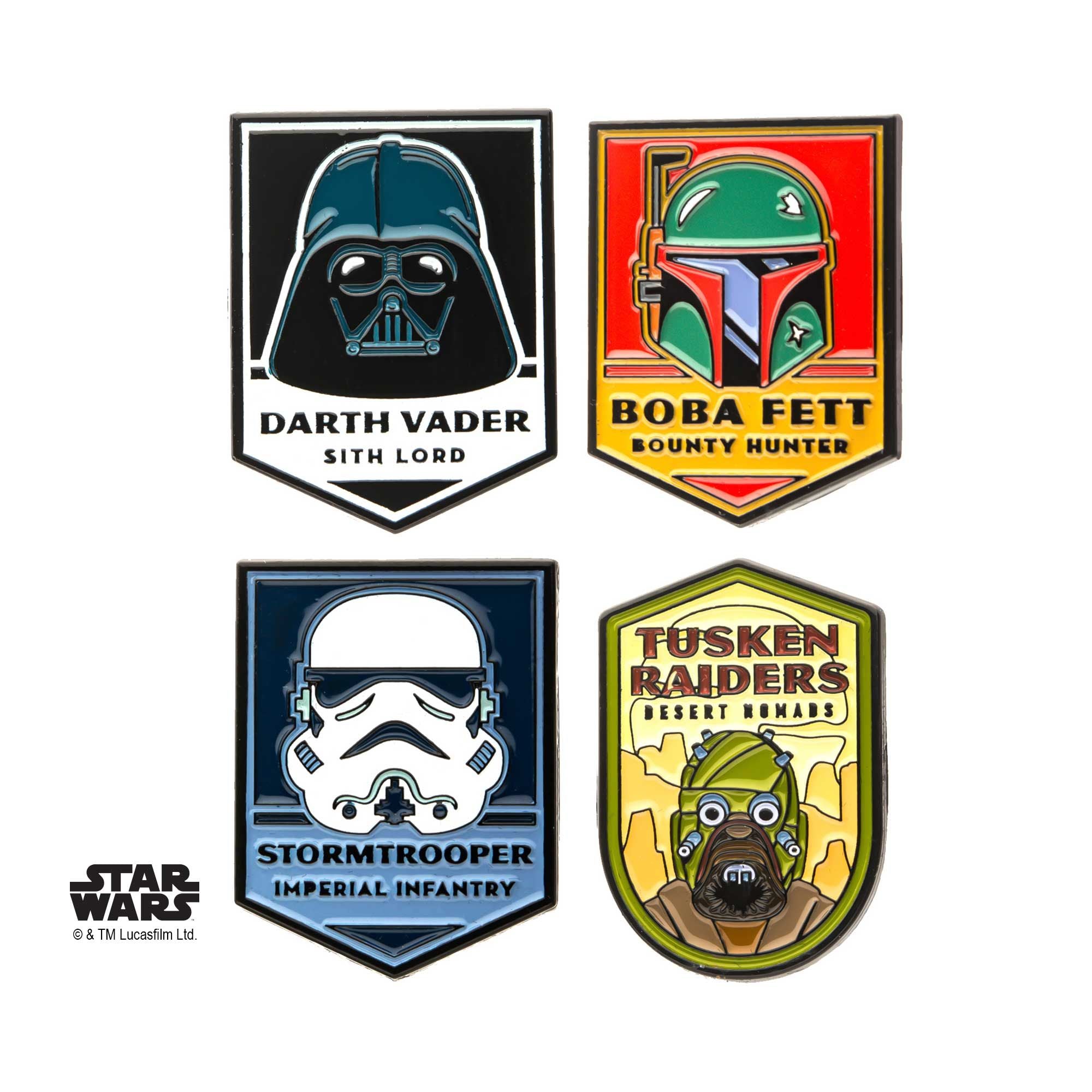 STAR WARS Star Wars Dark Side of the Force Lapel Pin Set (4pcs) -Rebel Bod-RebelBod