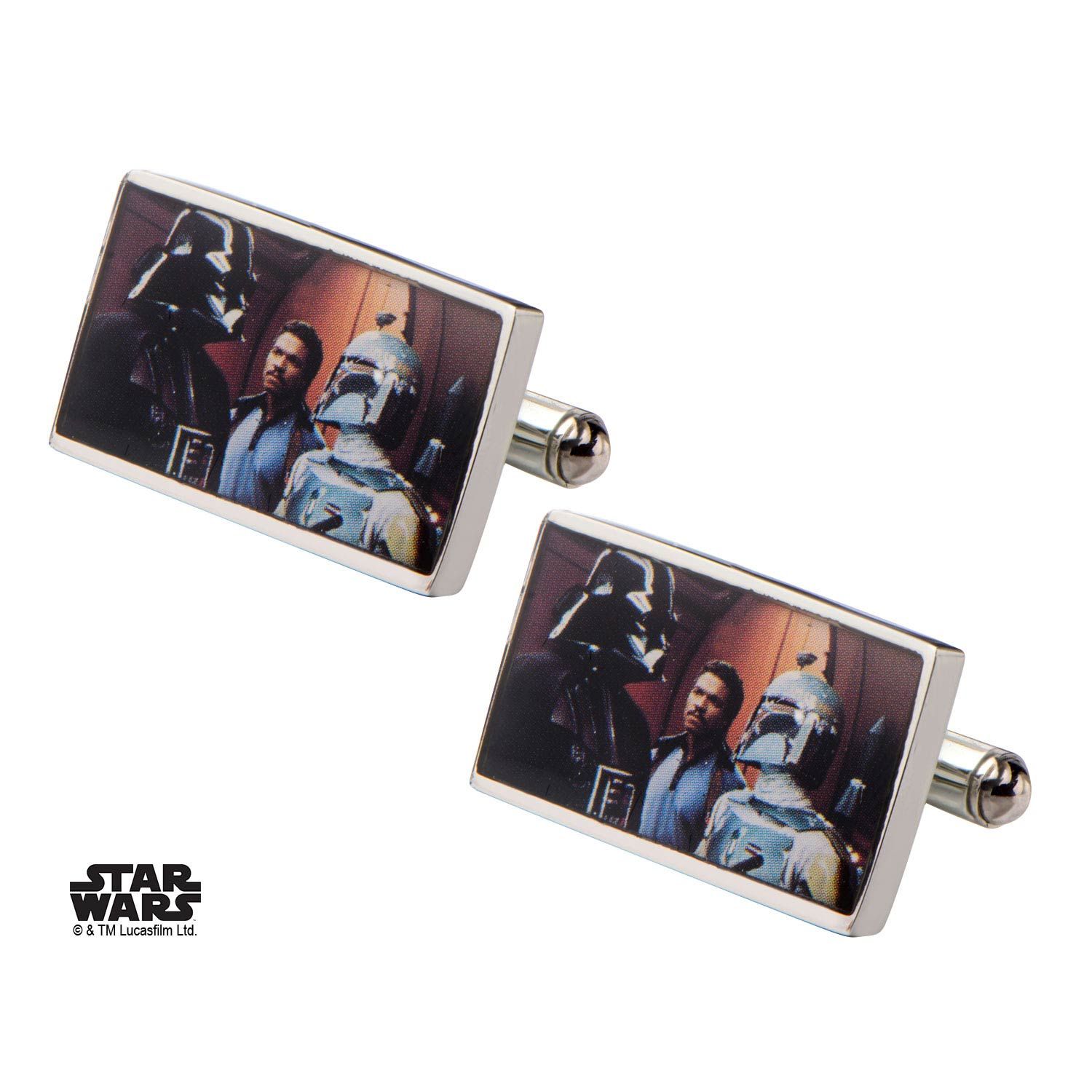 STAR WARS Star Wars Darth Vader Boba Fett Printed Rectangular Cufflinks -Rebel Bod-RebelBod