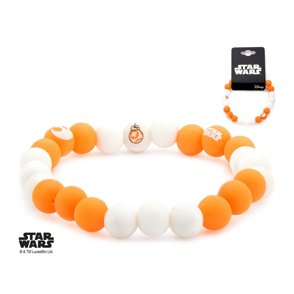 STAR WARS Star Wars Episode 7 BB-8 Silicone Bead Bracelet -Rebel Bod-RebelBod