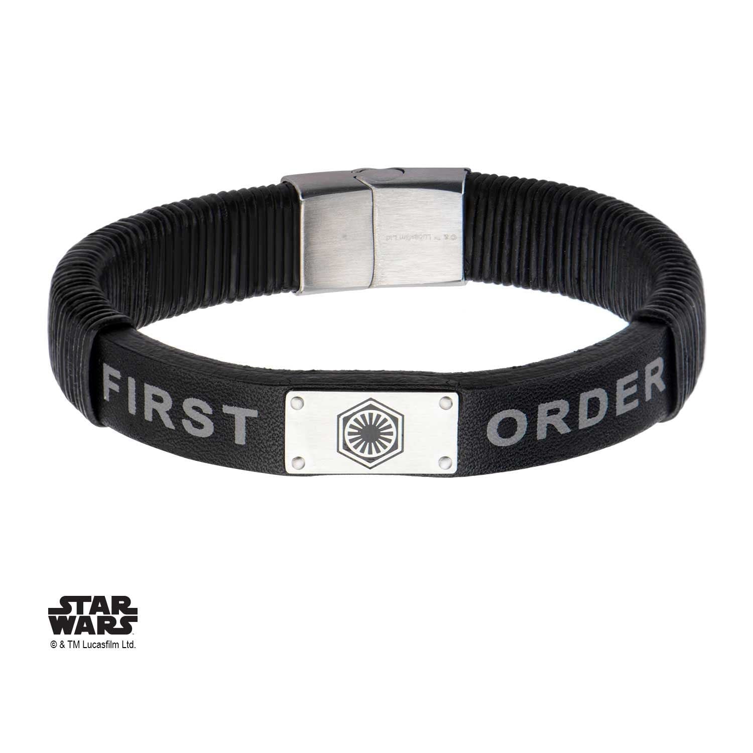 STAR WARS Star Wars Episode 7 First Order Logo Leather Bracelet -Rebel Bod-RebelBod