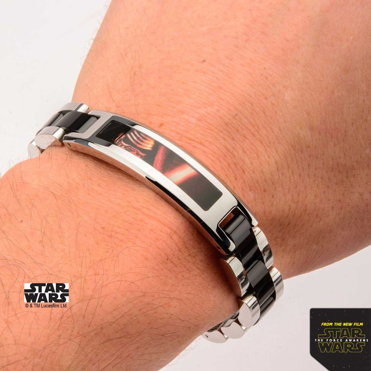 STAR WARS Star Wars Episode 7 Lead Villain Kylo Ren ID Plate Link Bracelet -Rebel Bod-RebelBod