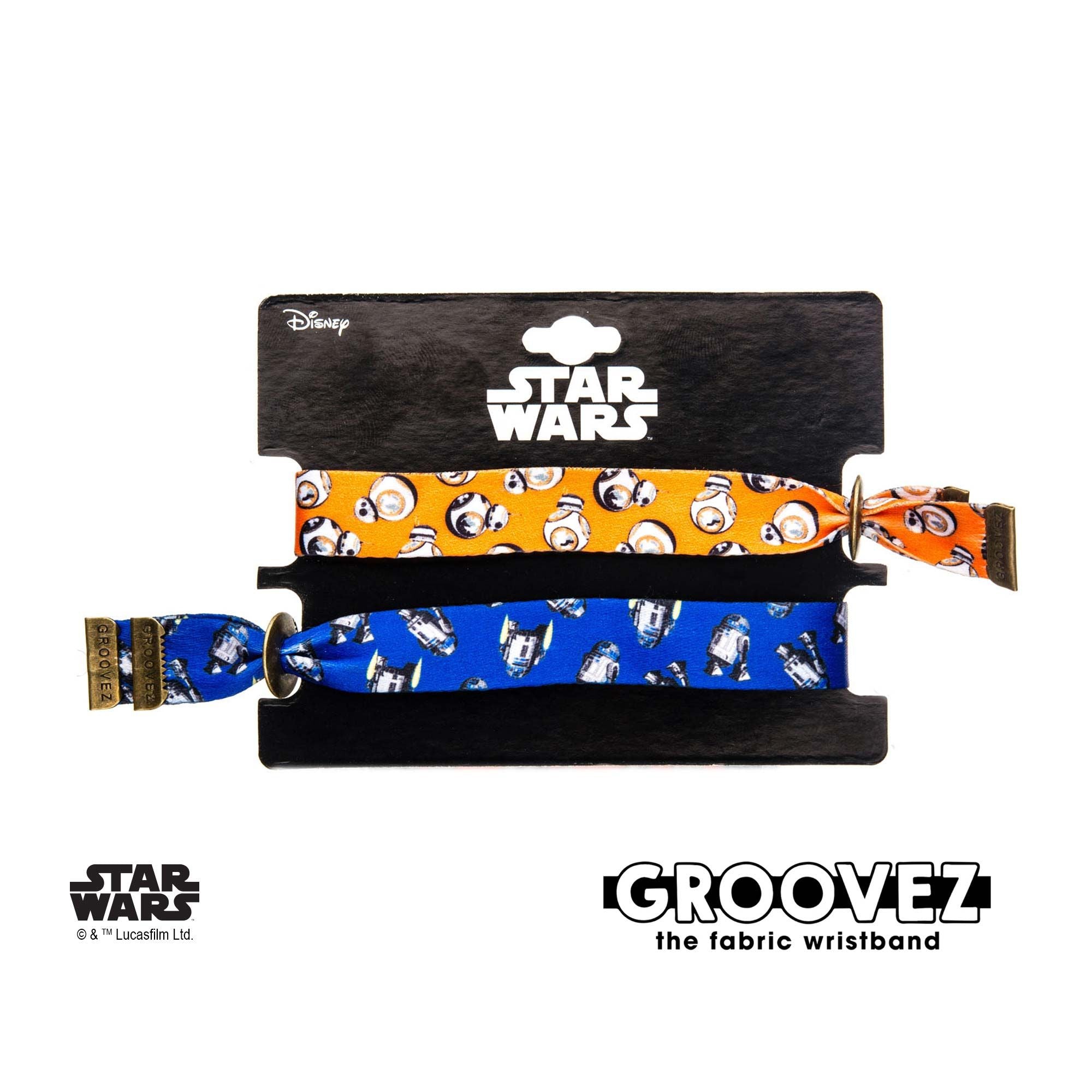 STAR WARS Star Wars Episode 8 BB-8 R2-D2 Groovez Bracelet Set -Rebel Bod-RebelBod