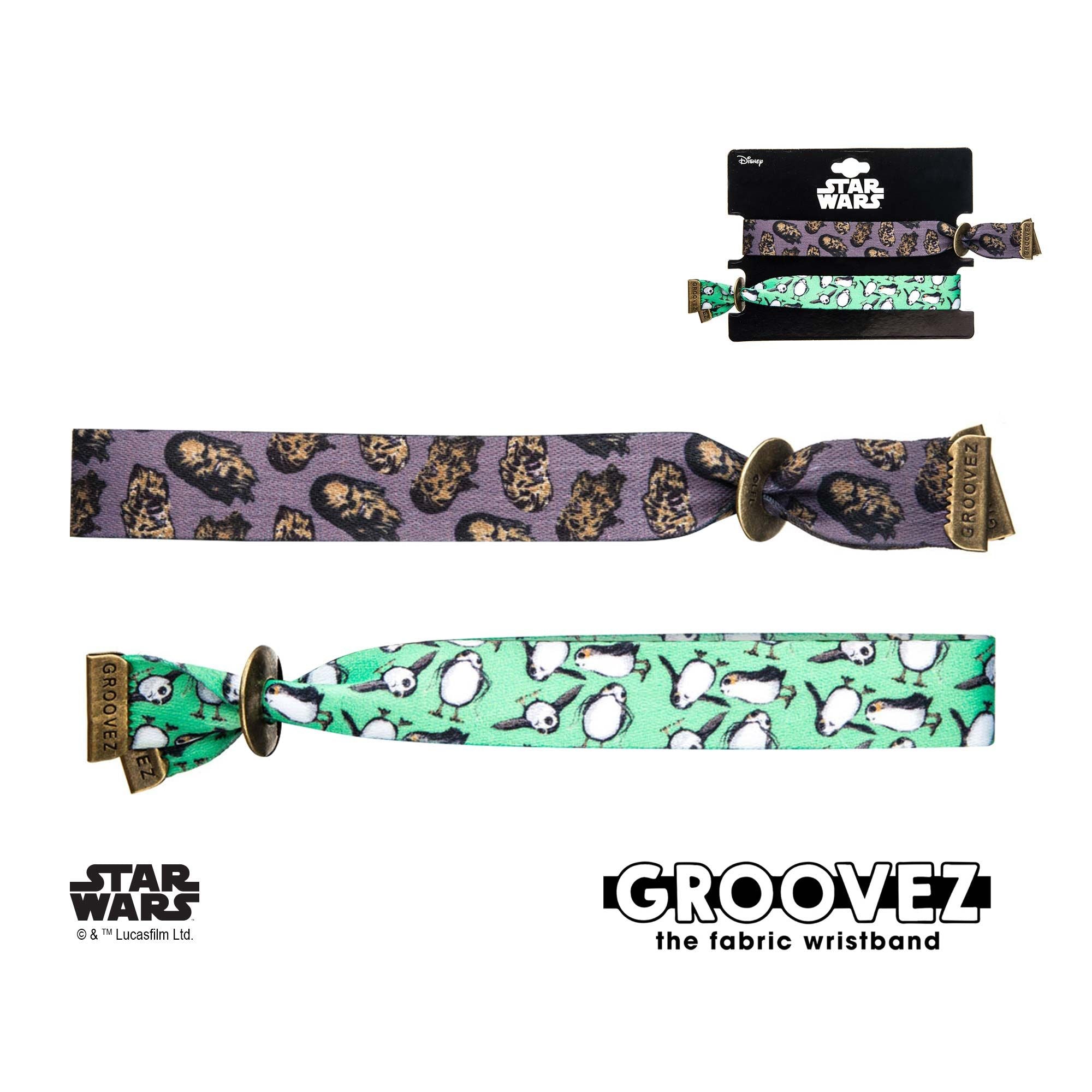 STAR WARS Star Wars Episode 8 Chewbacca Porg Groovez Bracelet Set -Rebel Bod-RebelBod