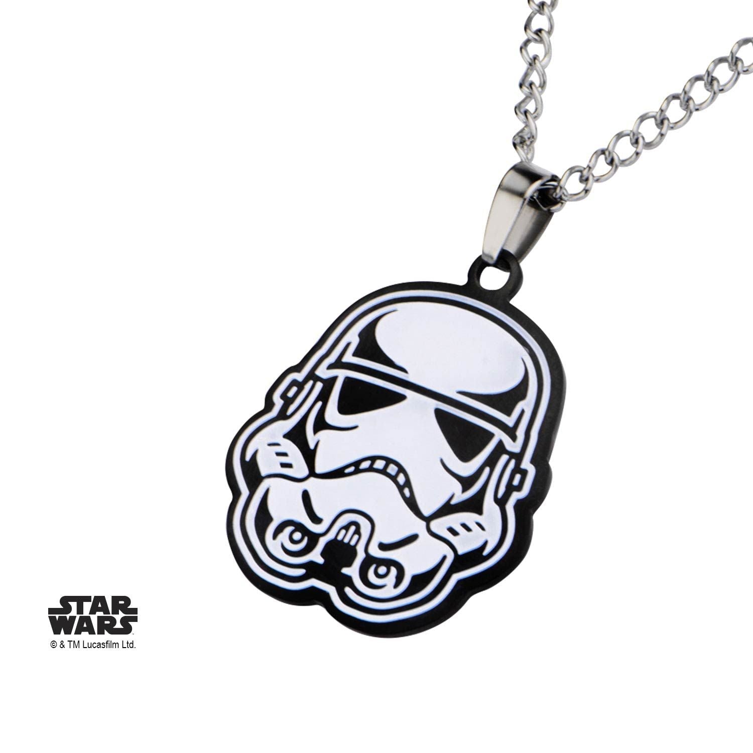 STAR WARS Star Wars Etched Stormtrooper Enamel Pendant Necklace -Rebel Bod-RebelBod