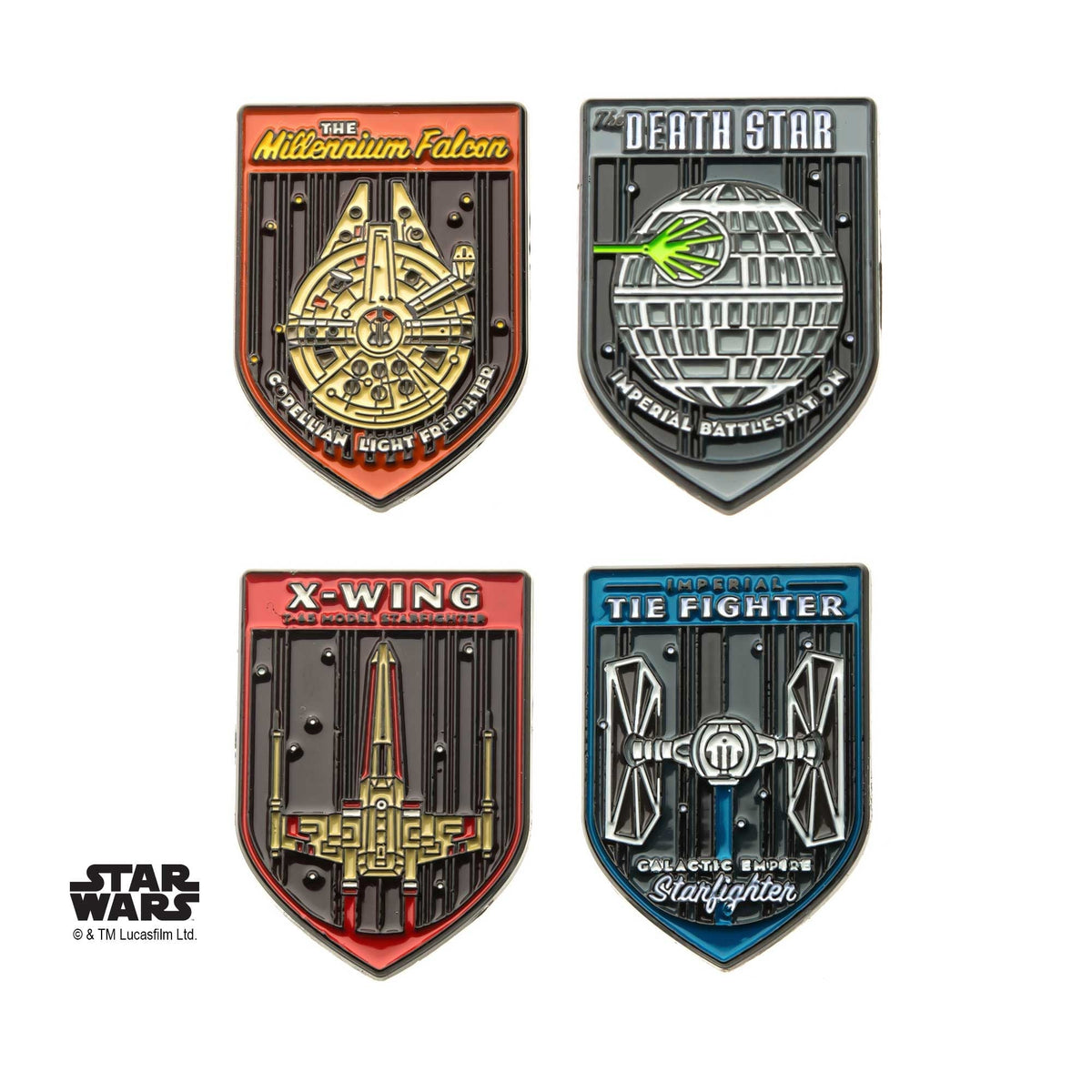 STAR WARS Star Wars Fighters Space Ships Lapel Pin Set (4pcs) -Rebel Bod-RebelBod