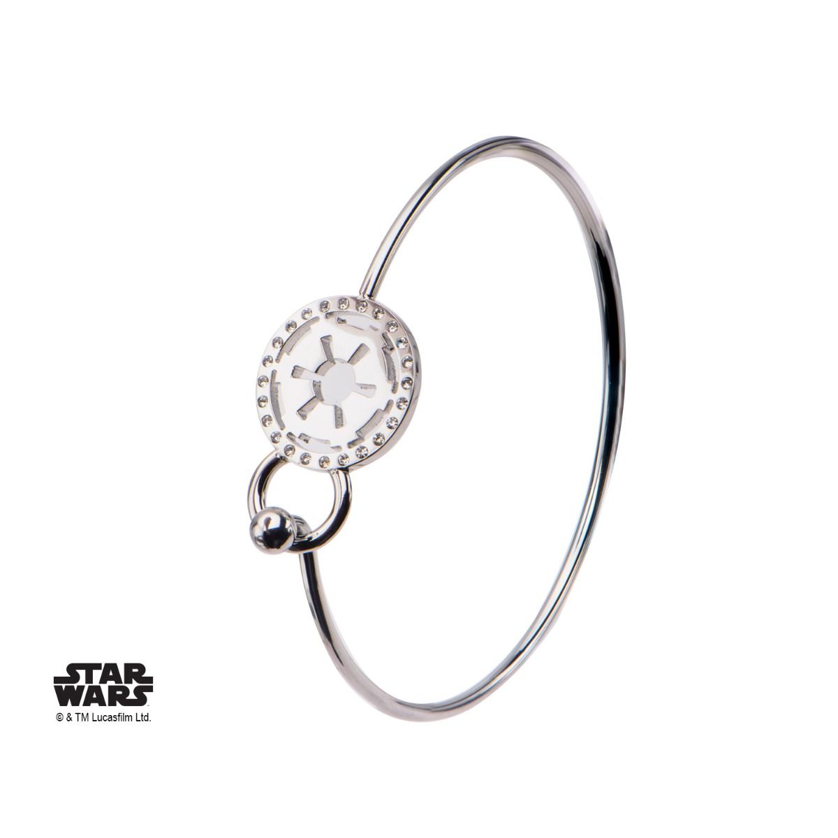 STAR WARS Star Wars Galactic Empire Symbol Clear Gem Bangle Bracelet -Rebel Bod-RebelBod