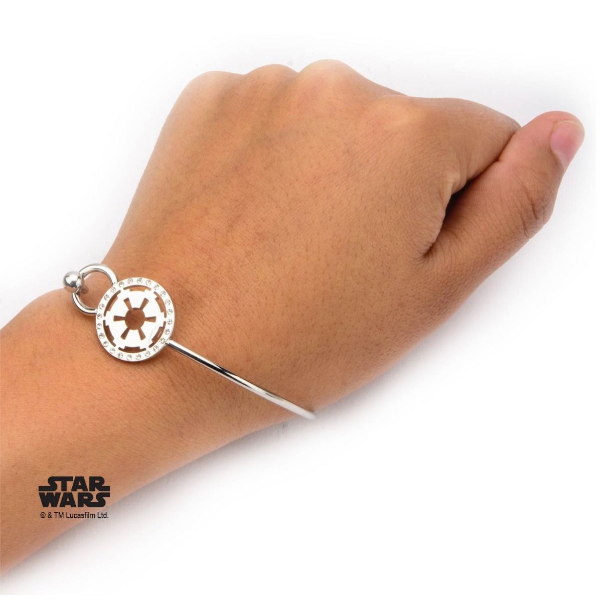 STAR WARS Star Wars Galactic Empire Symbol Clear Gem Bangle Bracelet -Rebel Bod-RebelBod