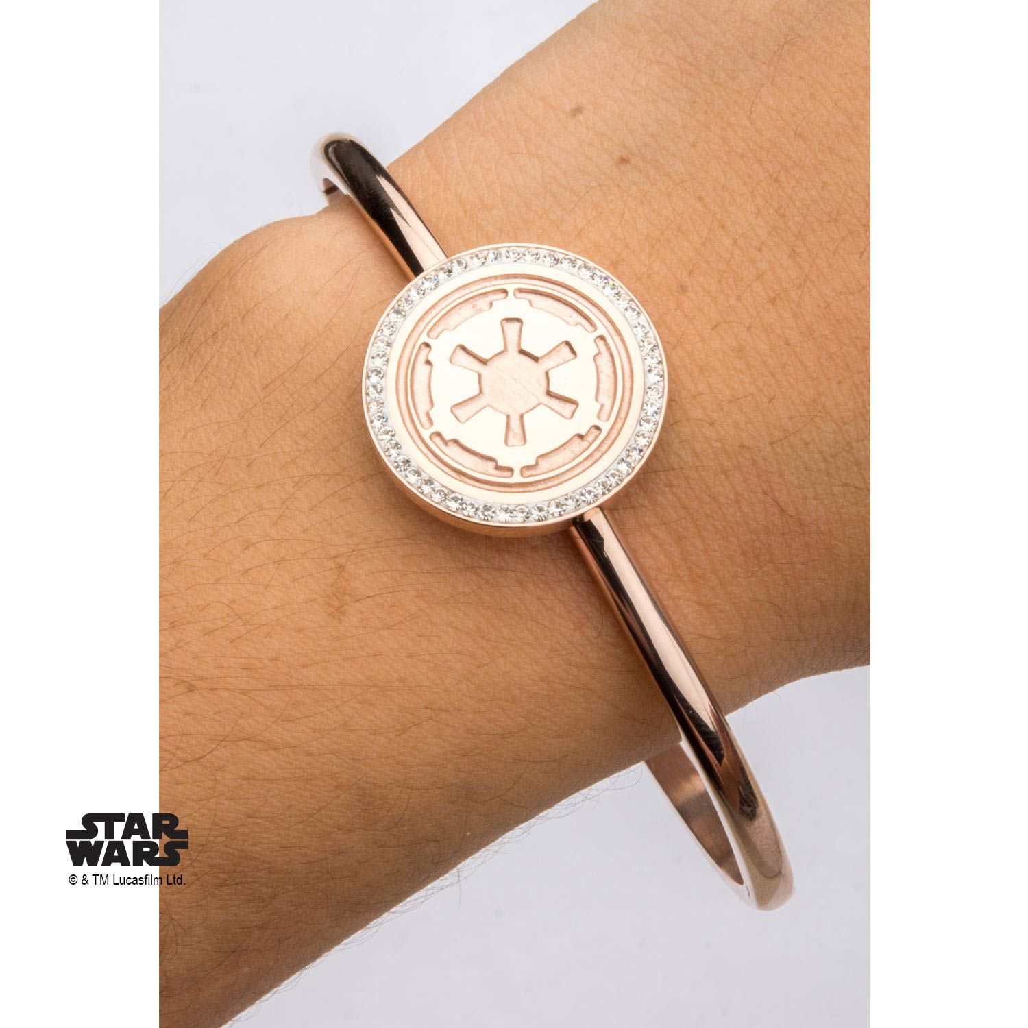 STAR WARS Star Wars Galactic Empire Symbol CZ Bangle Bracelet -Rebel Bod-RebelBod