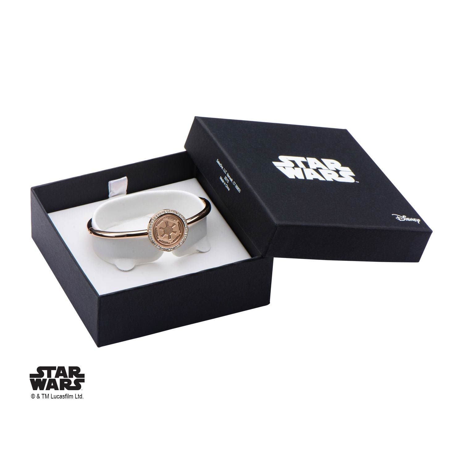 STAR WARS Star Wars Galactic Empire Symbol CZ Bangle Bracelet -Rebel Bod-RebelBod