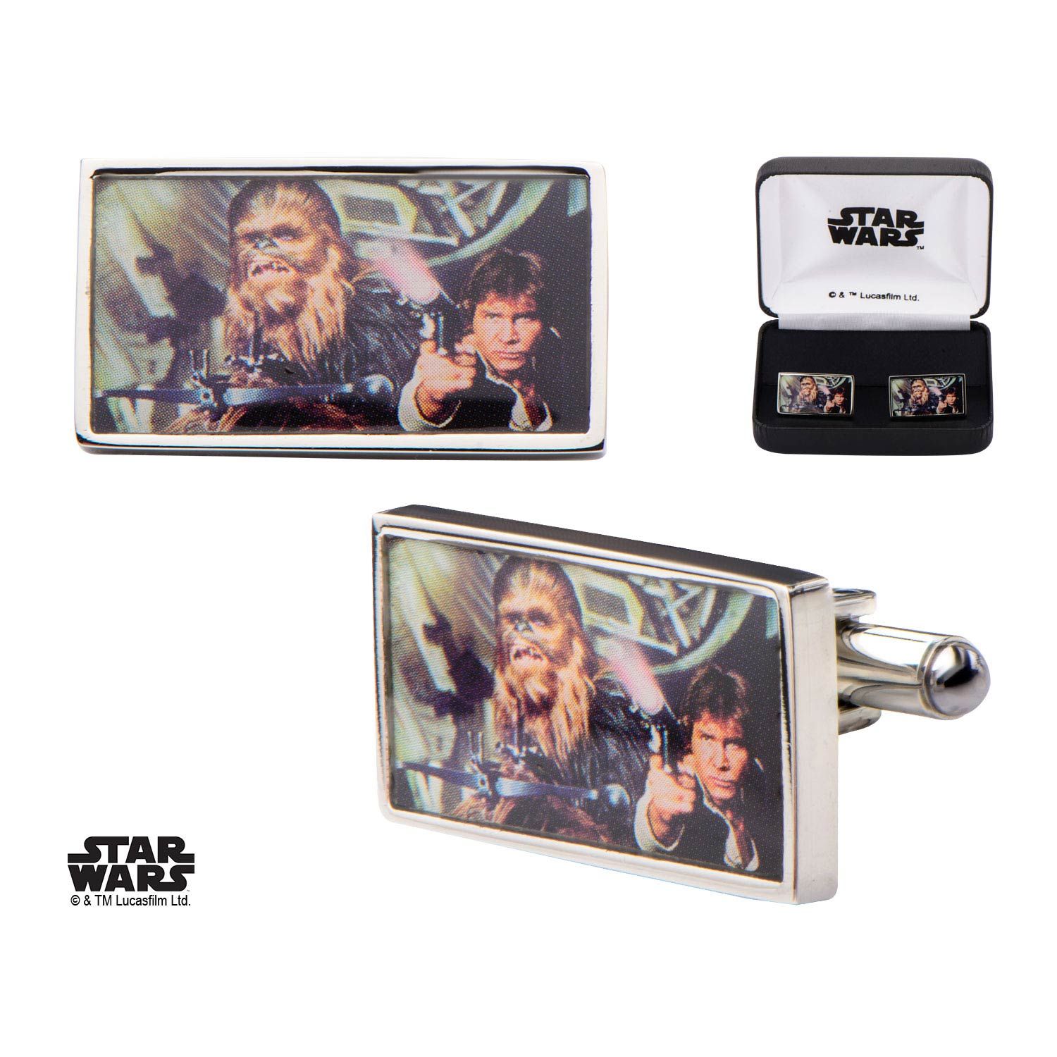 STAR WARS Star Wars Han Solo Printed Square Cufflinks -Rebel Bod-RebelBod