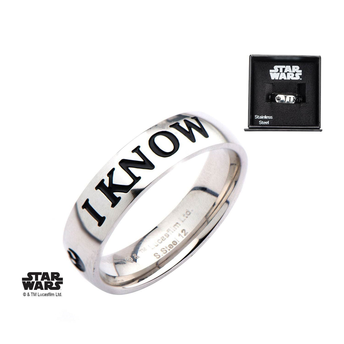 STAR WARS Star Wars &quot;I LOVE YOU &quot;I KNOW&quot; Ring -Rebel Bod-RebelBod