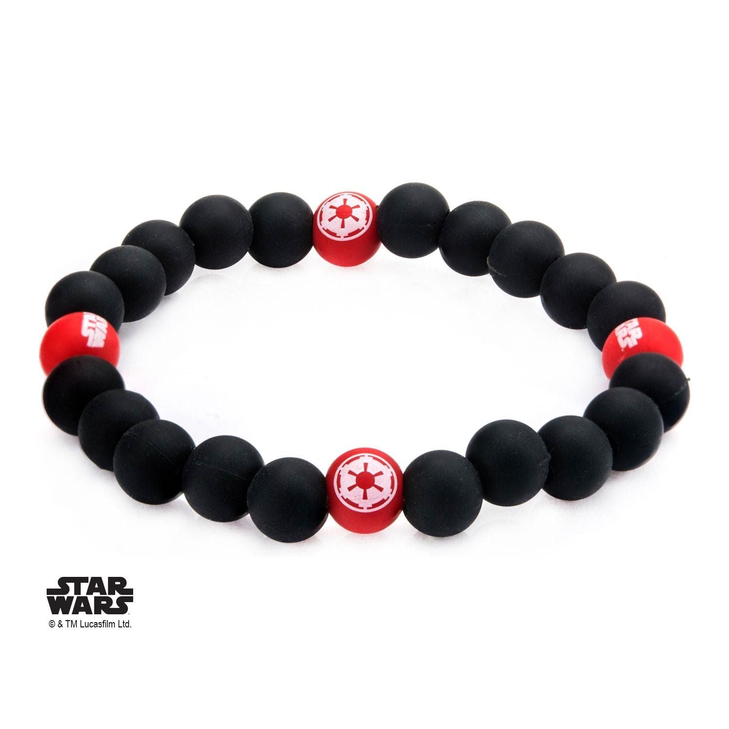 STAR WARS Star Wars Imperial Symbol Silicone Bead Bracelet -Rebel Bod-RebelBod