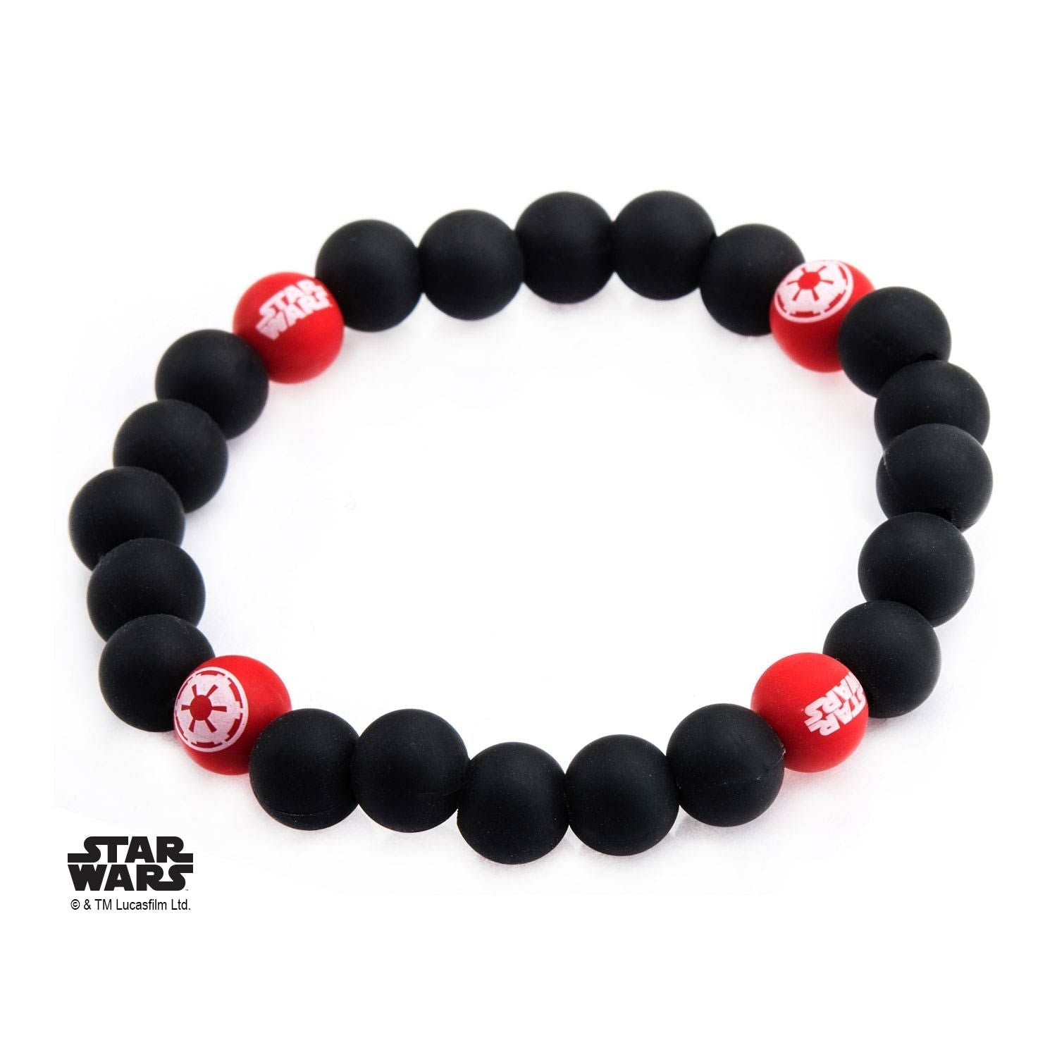 STAR WARS Star Wars Imperial Symbol Silicone Bead Bracelet -Rebel Bod-RebelBod