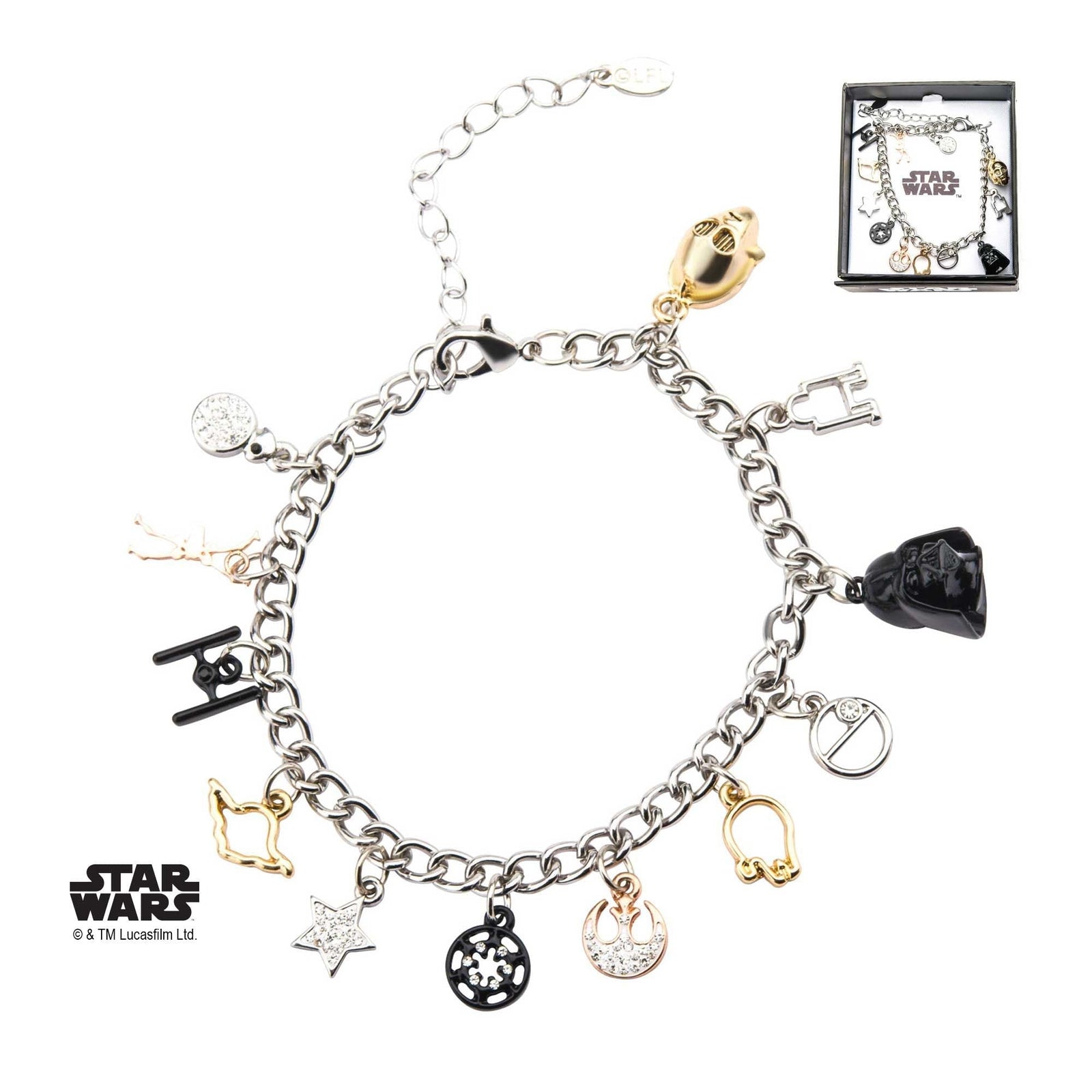 STAR WARS Star Wars Multi Charm Bracelet -Rebel Bod-RebelBod