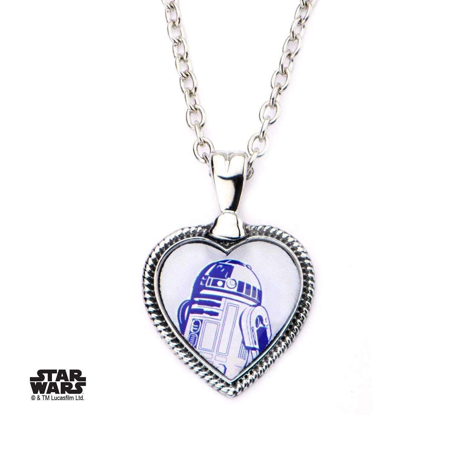 STAR WARS Star Wars R2-D2 Heart Pendant Necklace -Rebel Bod-RebelBod
