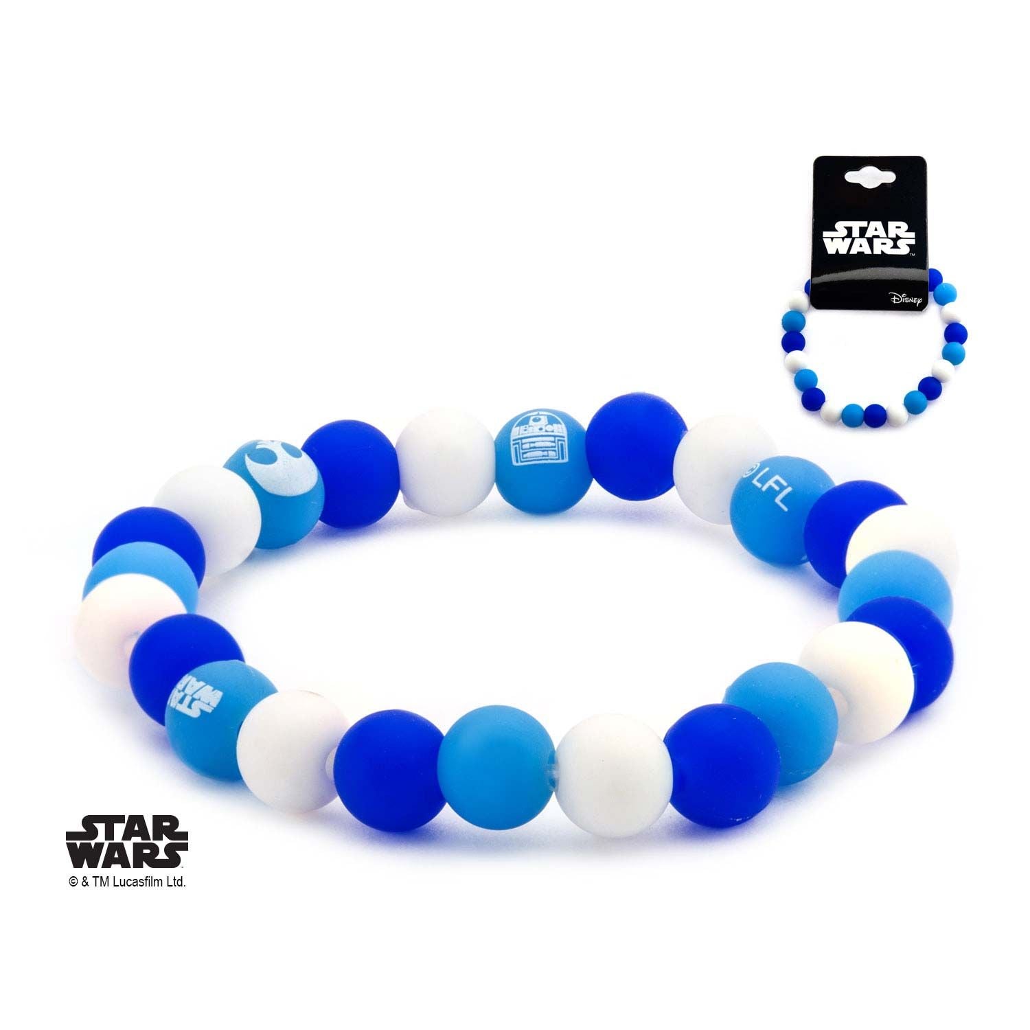 STAR WARS Star Wars R2-D2 Silicone Bead Bracelet -Rebel Bod-RebelBod