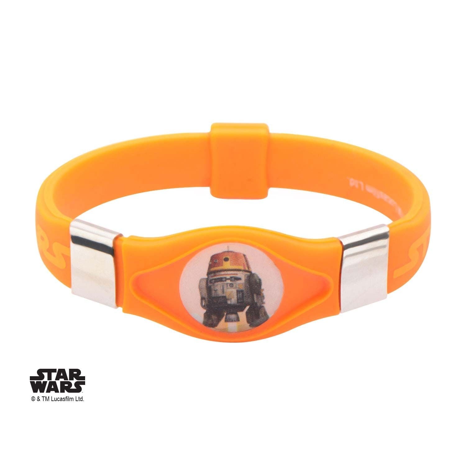 STAR WARS Star Wars Rebels Chopper Kids Orange Silicone Glow Bracelet -Rebel Bod-RebelBod