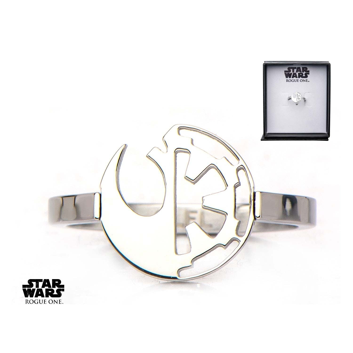 STAR WARS Star Wars Rogue One Cut Out Rebel Alliance/Galactic Empire Symbol Ring -Rebel Bod-RebelBod