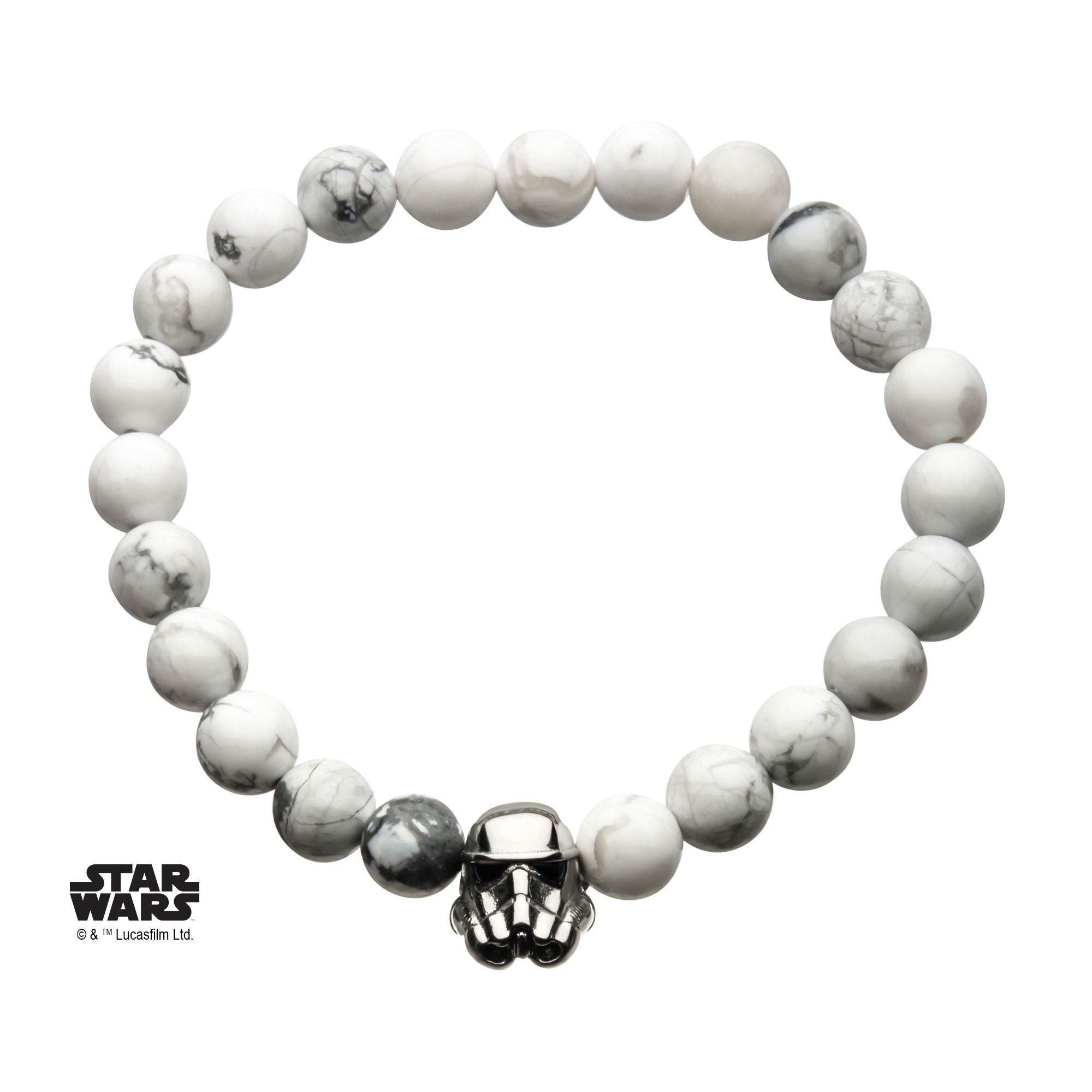 STAR WARS Star Wars Stormtrooper Howlite Beads Bracelet -Rebel Bod-RebelBod