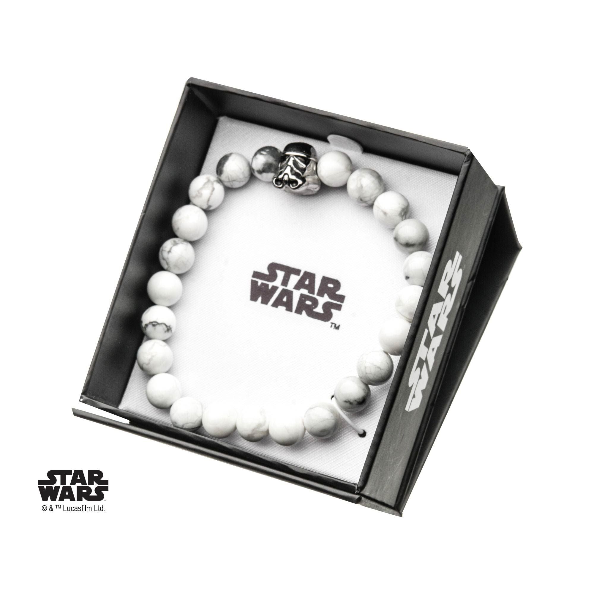 STAR WARS Star Wars Stormtrooper Howlite Beads Bracelet -Rebel Bod-RebelBod