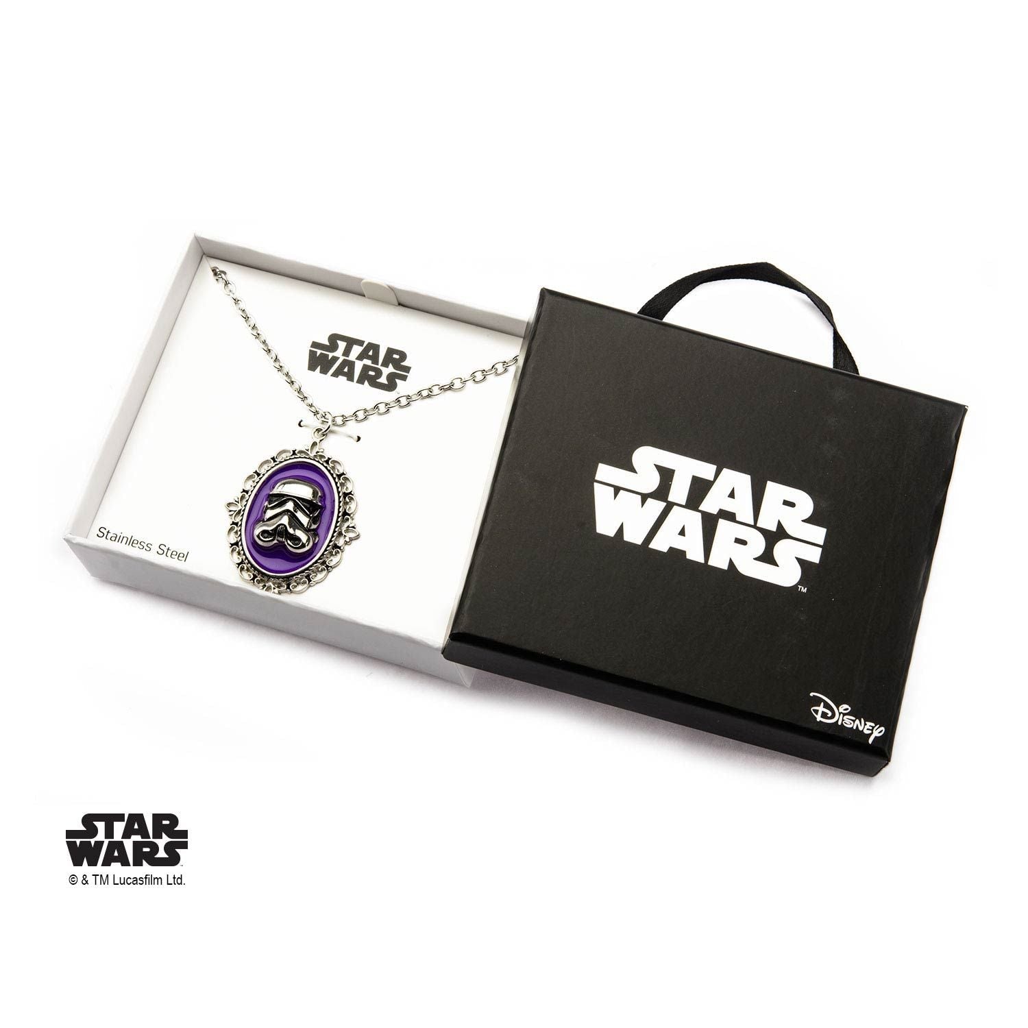 STAR WARS Star Wars Stormtrooper Purple Cameo Pendant Necklace -Rebel Bod-RebelBod