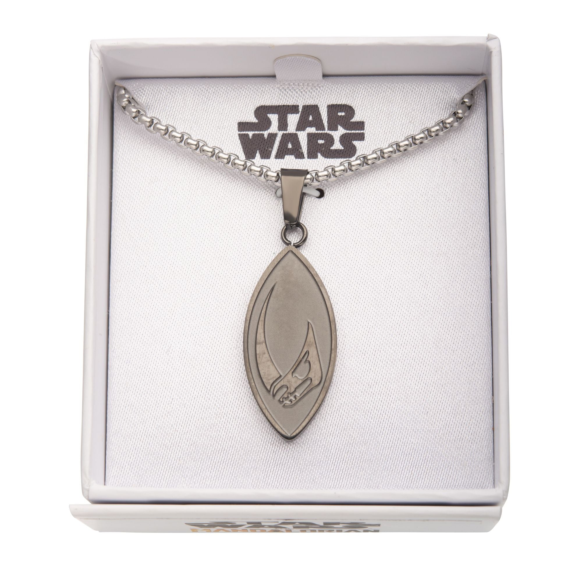STAR WARS Star Wars The Mandalorain Stainless Steel Mudhorn Crest Pendant Necklace -Rebel Bod-RebelBod