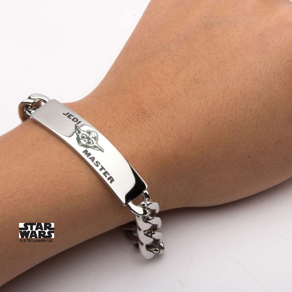 STAR WARS Star Wars Yoda ID Curb Chain Bracelet -Rebel Bod-RebelBod