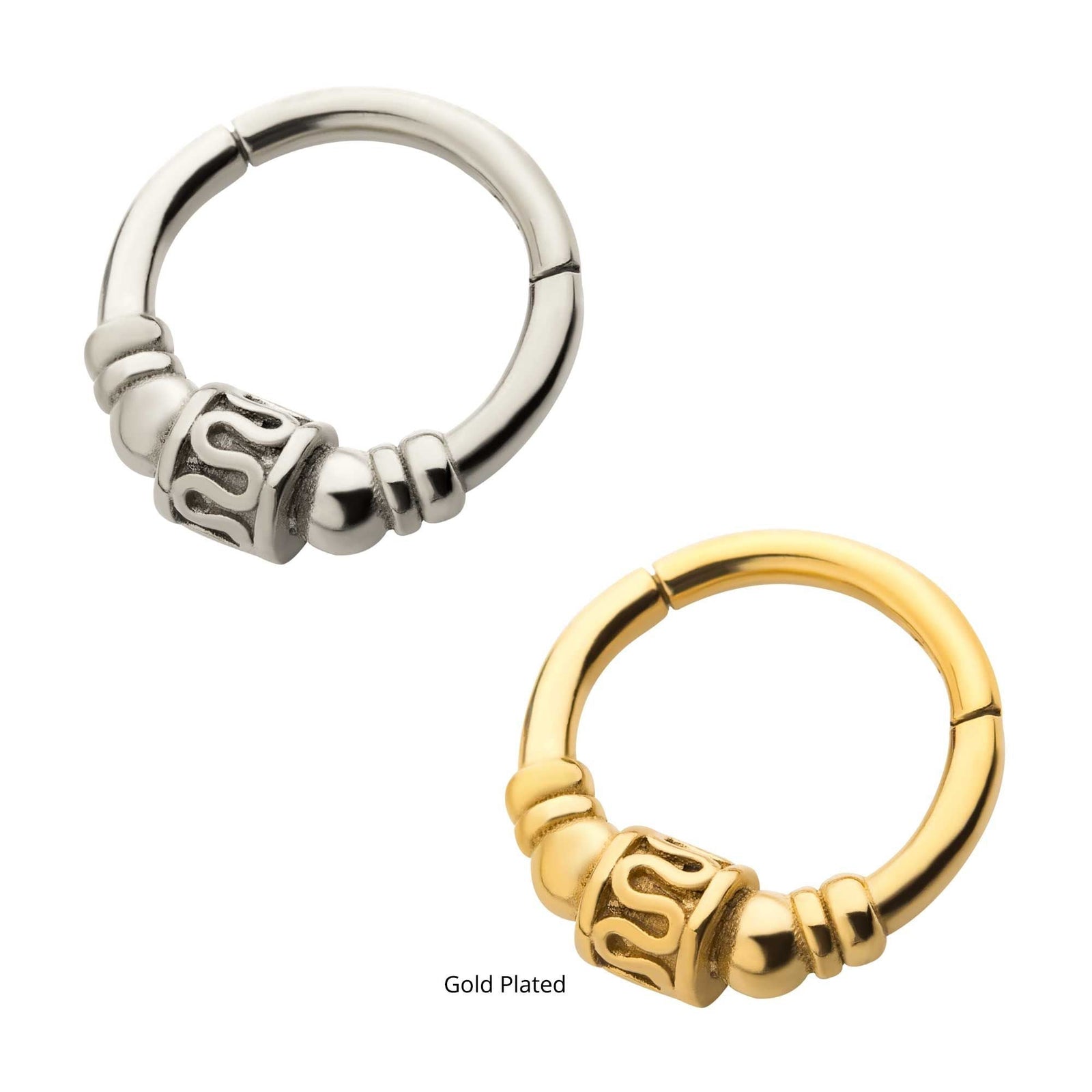 Clicker - Cartilage | Septum Steel Bali Hinged Segment Clicker - 1 Piece -Rebel Bod-RebelBod