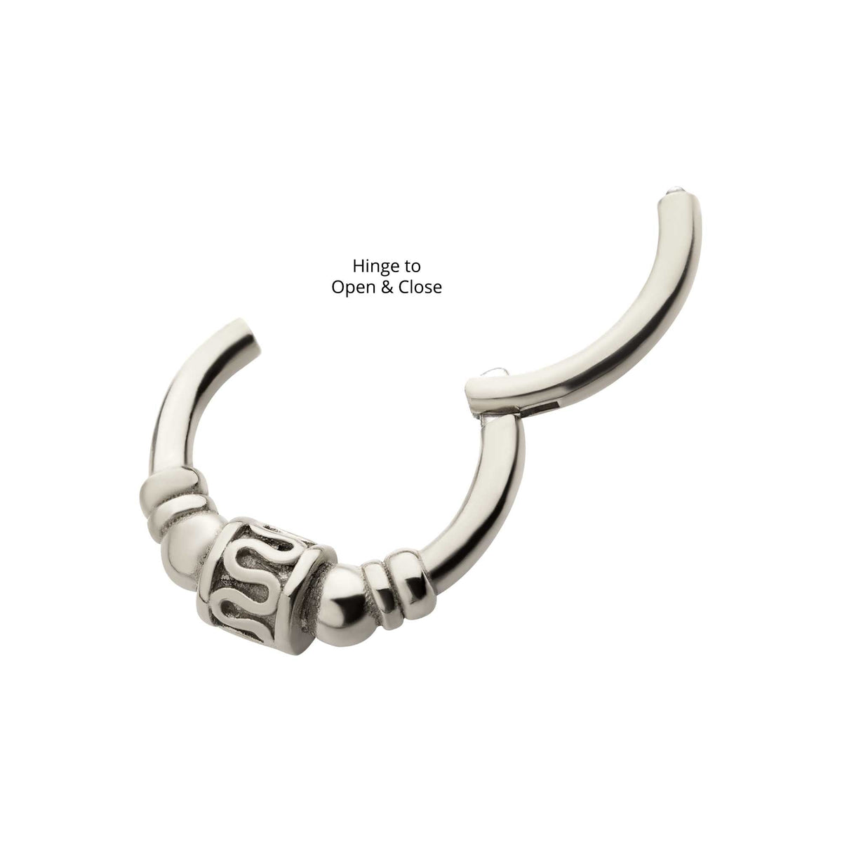 Clicker - Cartilage | Septum Steel Bali Hinged Segment Clicker - 1 Piece -Rebel Bod-RebelBod