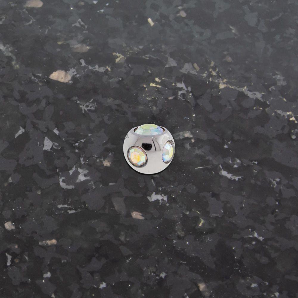 Body Jewelry Parts Steel Externally Threaded Multi-Gem Balls - 1 Piece #SPLT -Rebel Bod-RebelBod