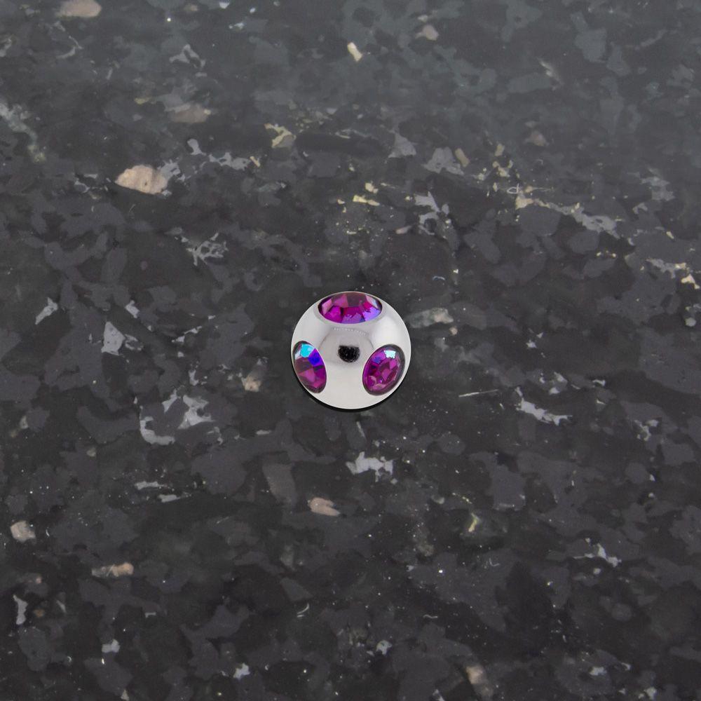 Body Jewelry Parts Steel Externally Threaded Multi-Gem Balls - 1 Piece #SPLT -Rebel Bod-RebelBod