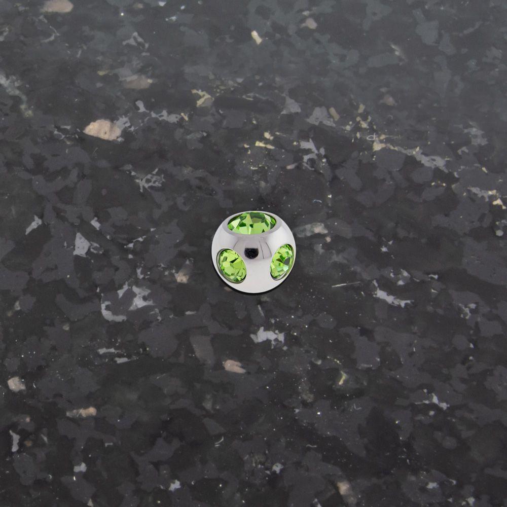Body Jewelry Parts Steel Externally Threaded Multi-Gem Balls - 1 Piece #SPLT -Rebel Bod-RebelBod